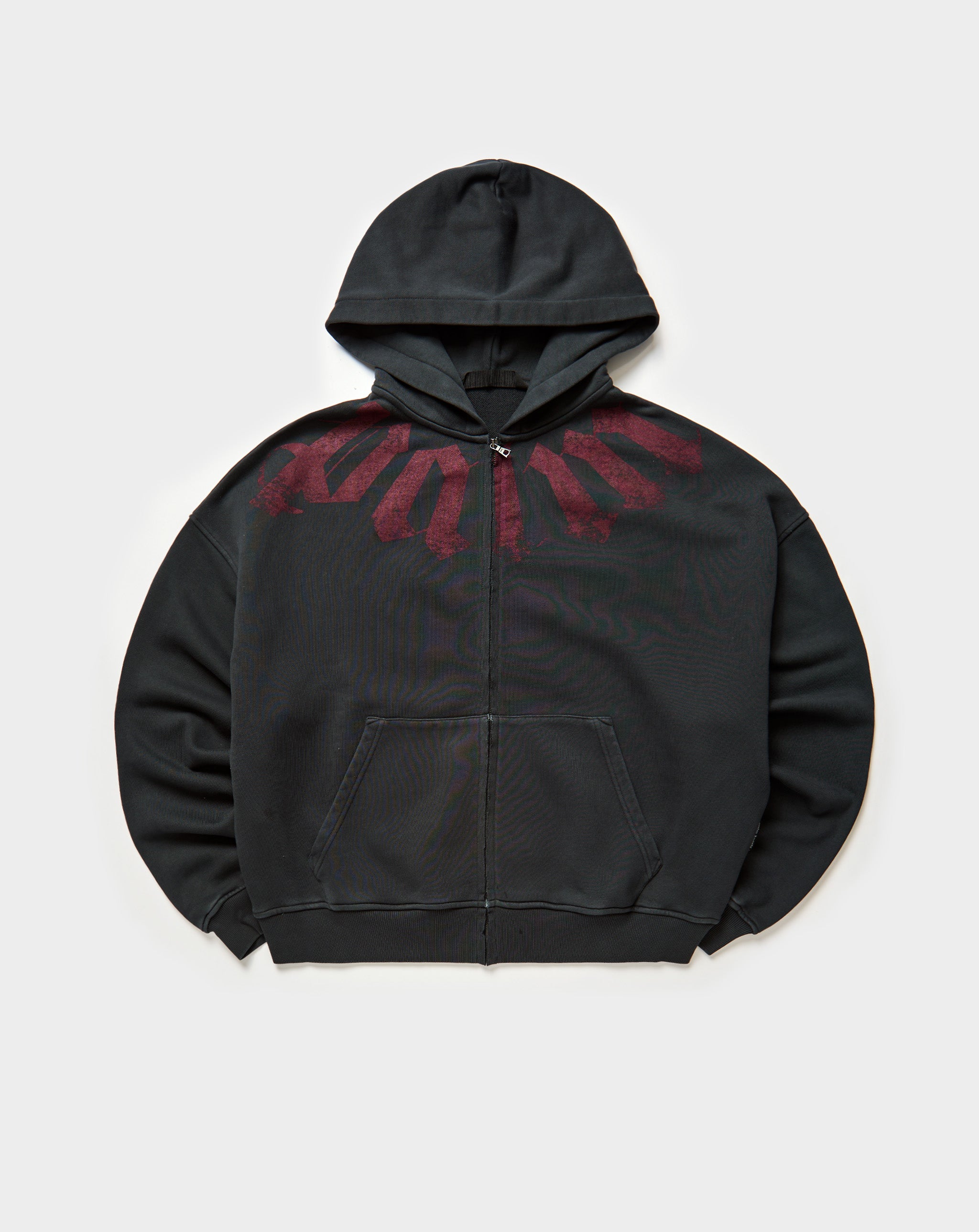 Palm Angels Big Neck Logo Zip Loose Hoodie. Underground Apparel 