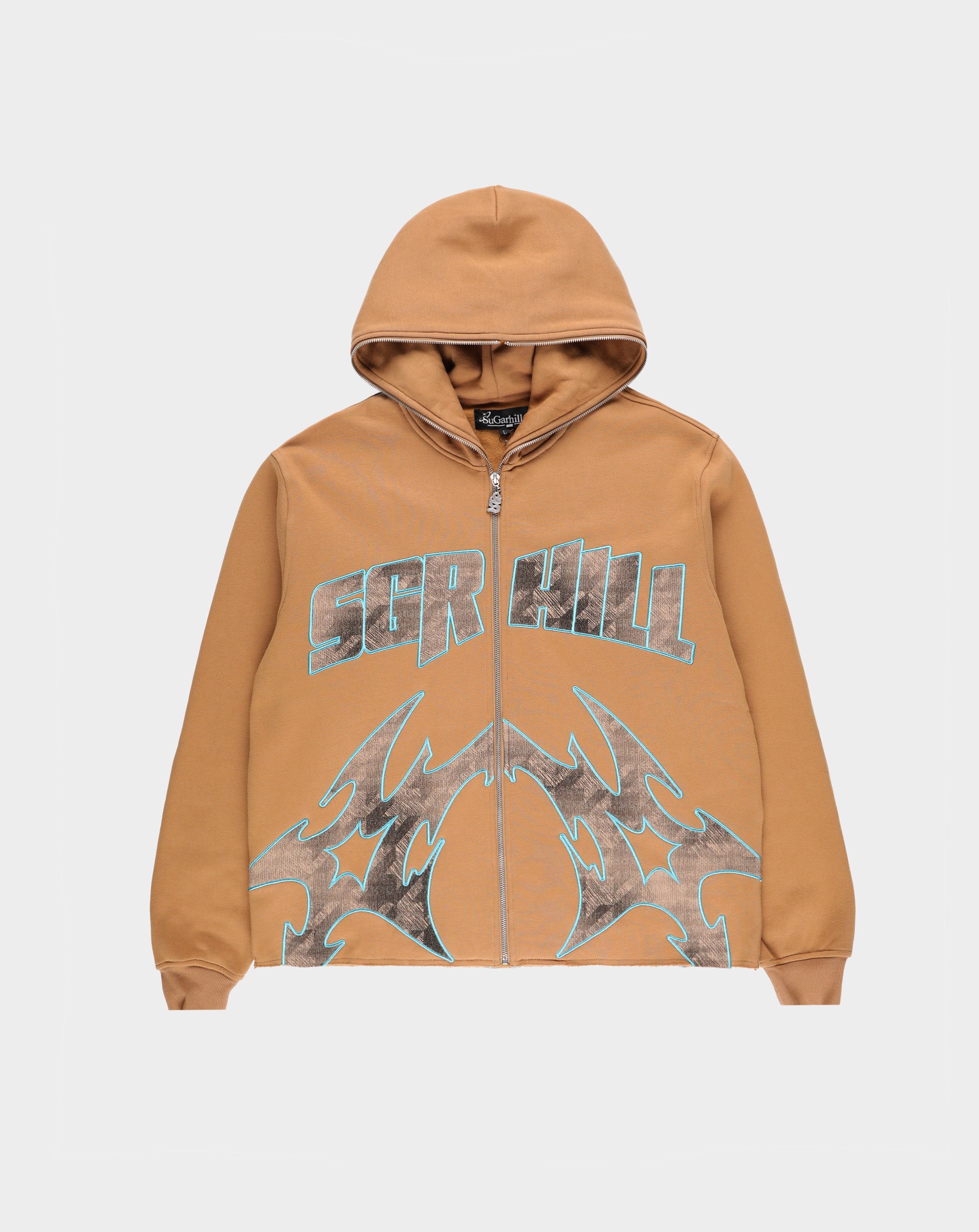 Sugarhill - Katana Raw Hem Zip Hoodie - Cedar – Rule of Next