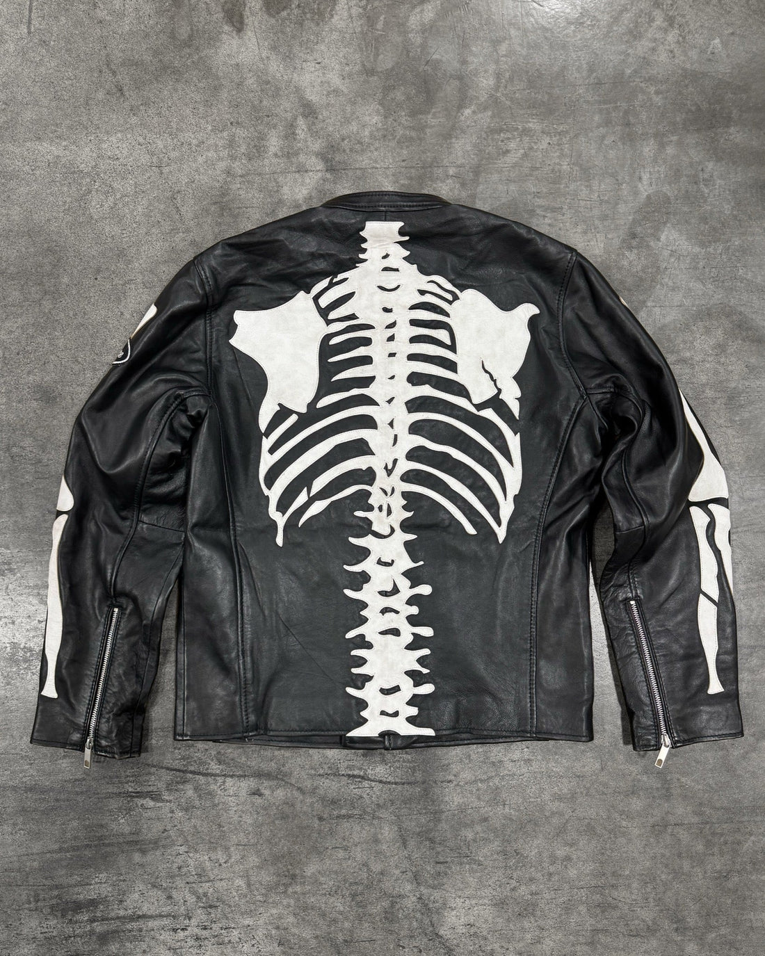 Truce Skeleton Leather Jacket -  Underground Streetwear Brand - ruleofnext.com