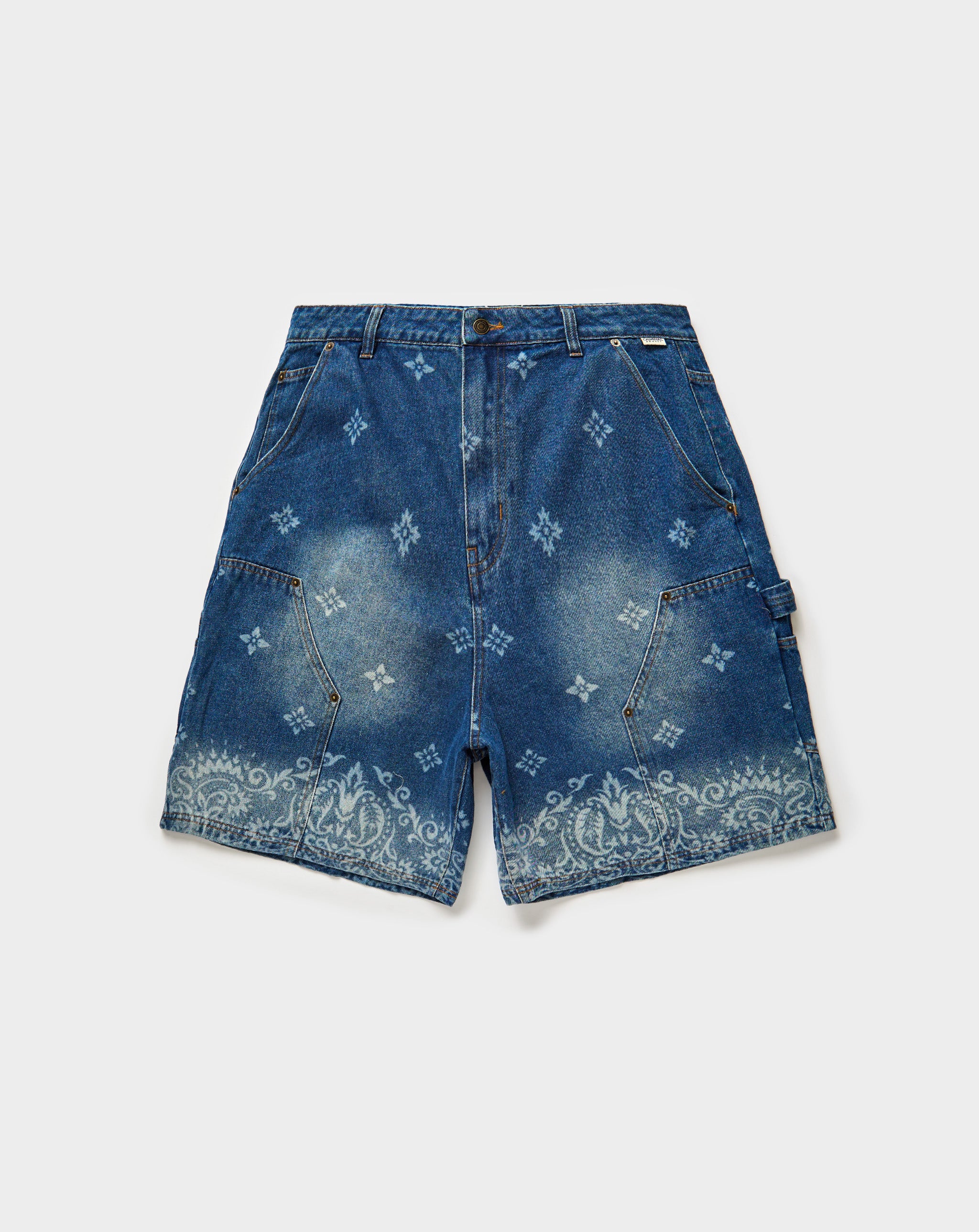 Laser Print Denim Short