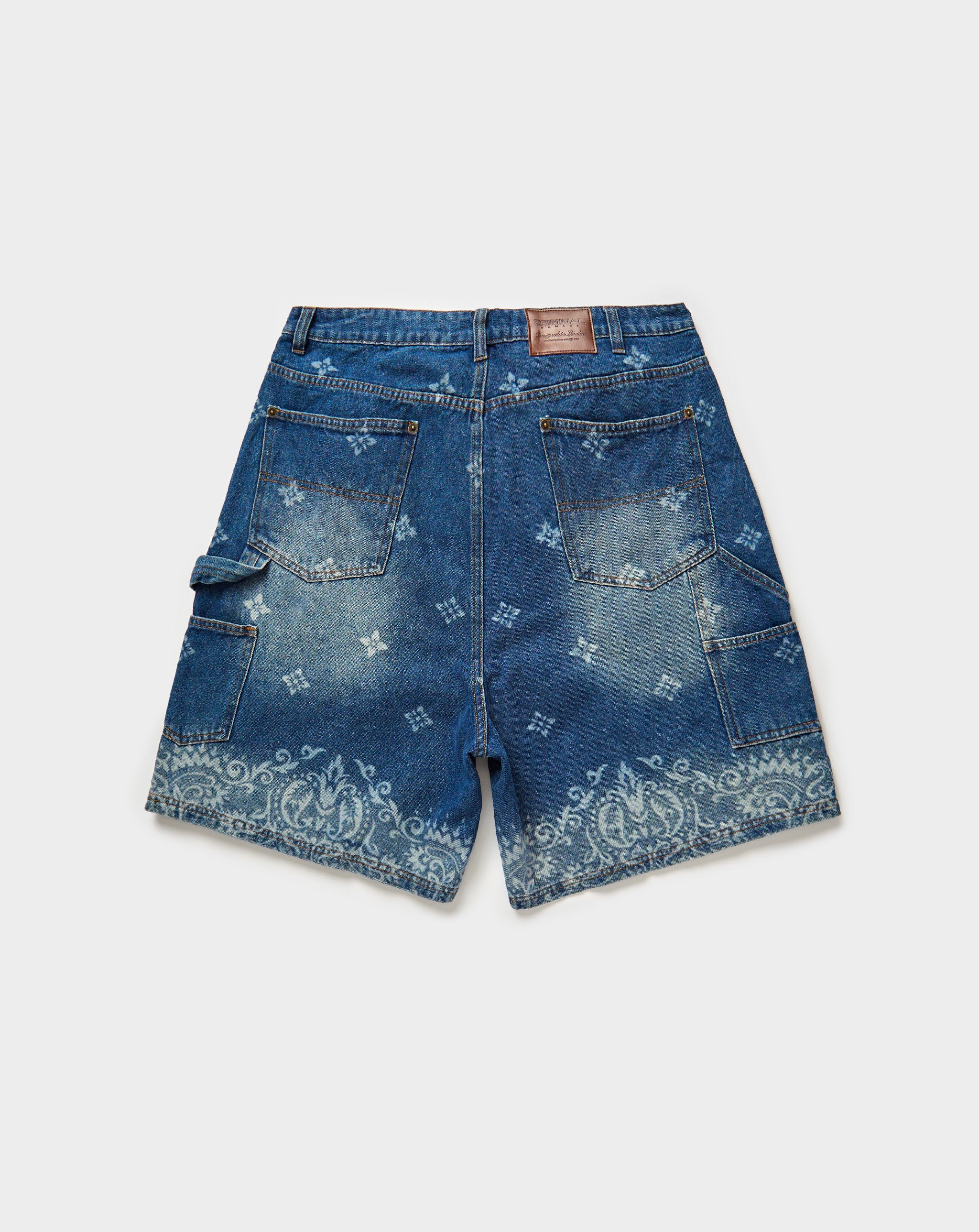 Laser Print Denim Short
