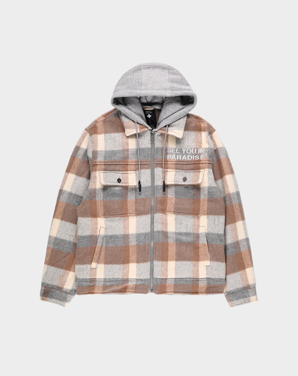 Jordan Craig Flannel Over Shirt With Hood - Rule of Next Apparel