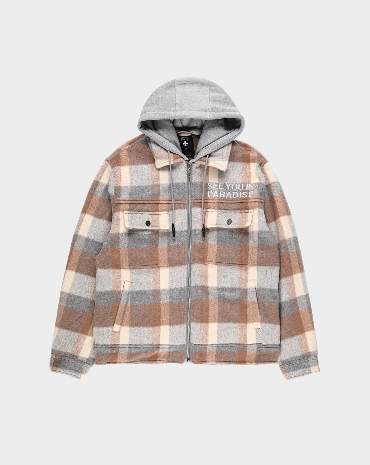 Jordan Craig Flannel Over Shirt With Hood - Rule of Next Apparel