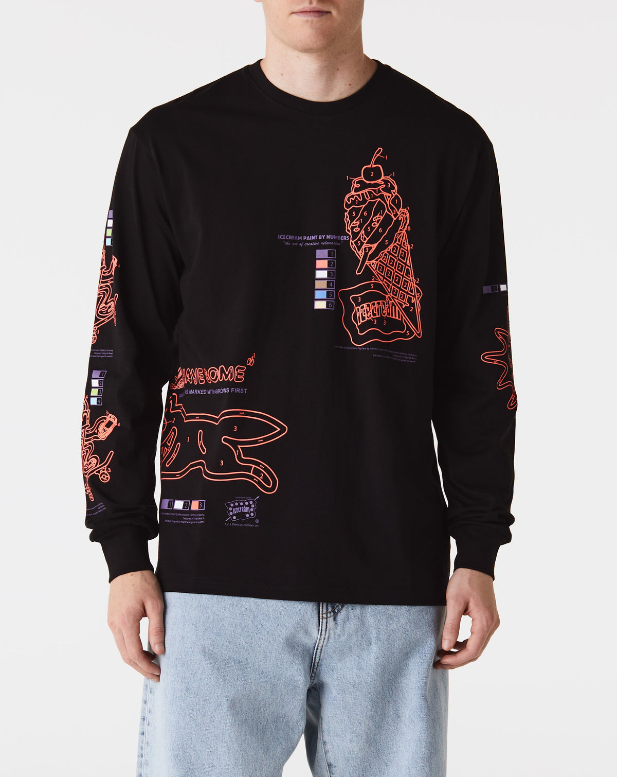 IceCream Follow The Numbers Long Sleeve T-Shirt - Rule of Next Apparel