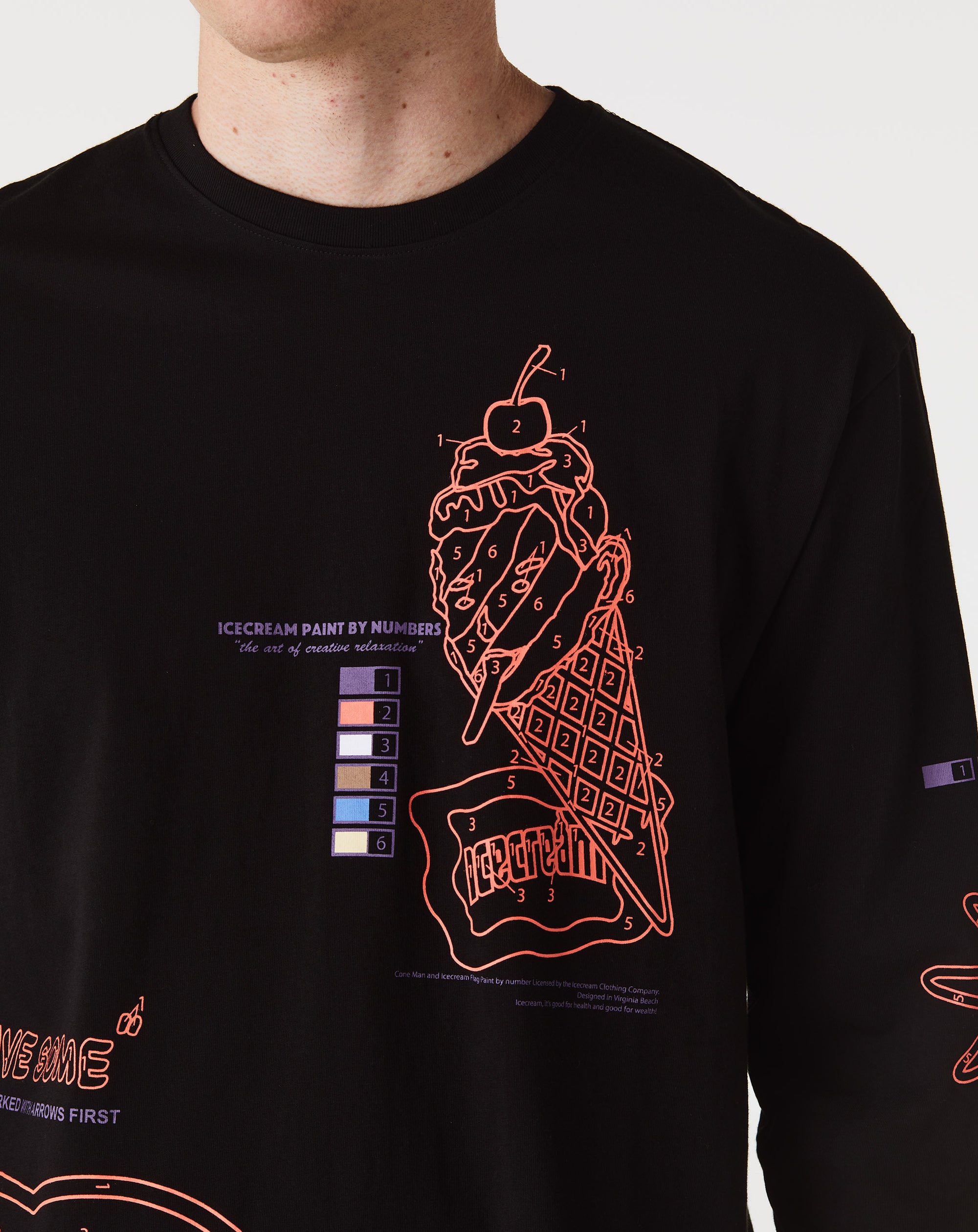 IceCream Follow The Numbers Long Sleeve T-Shirt - Rule of Next Apparel