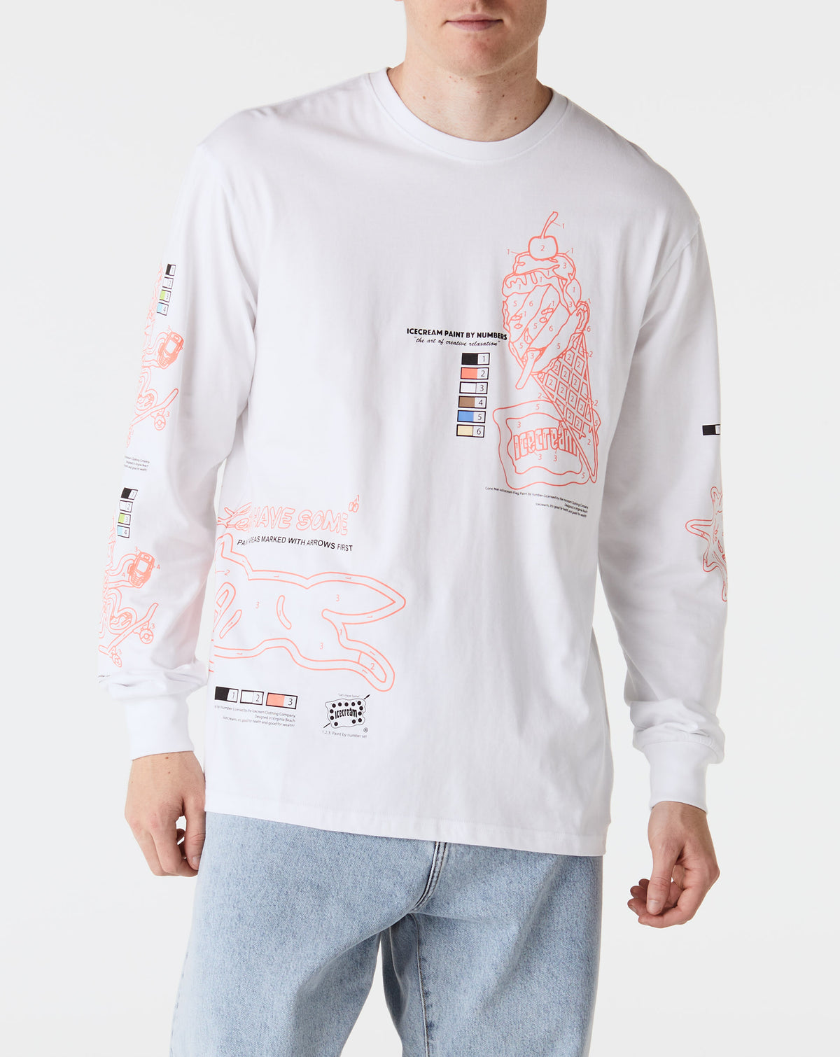 IceCream Follow The Numbers Long Sleeve T-Shirt - Rule of Next Apparel