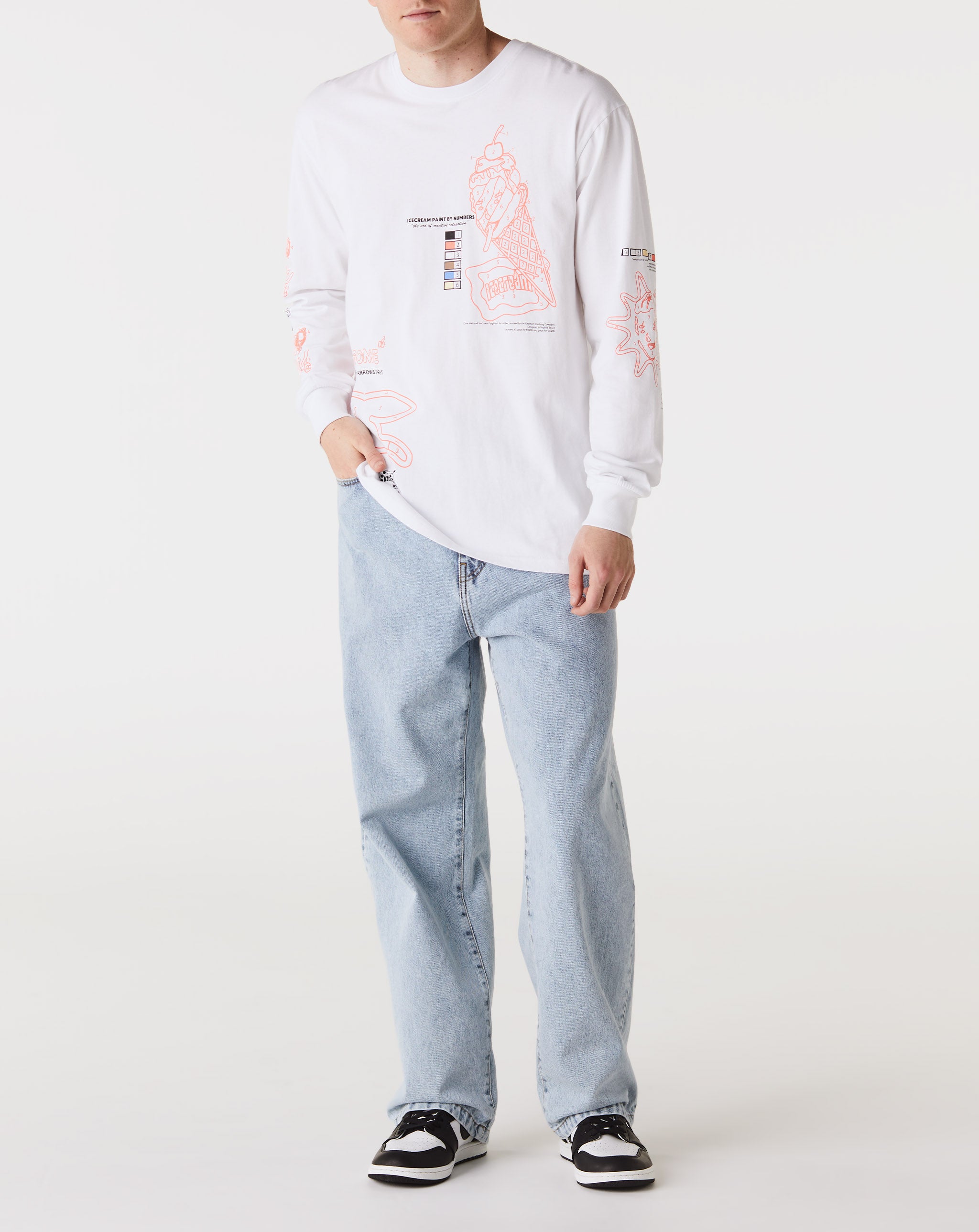 IceCream Follow The Numbers Long Sleeve T-Shirt - Rule of Next Apparel
