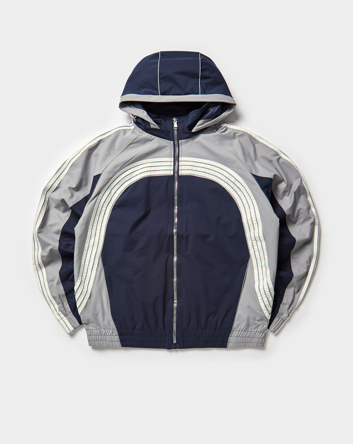 Jordan Craig Nylon Striped Hoodie. Streetwear Apparel. Rule of Next - The Underground