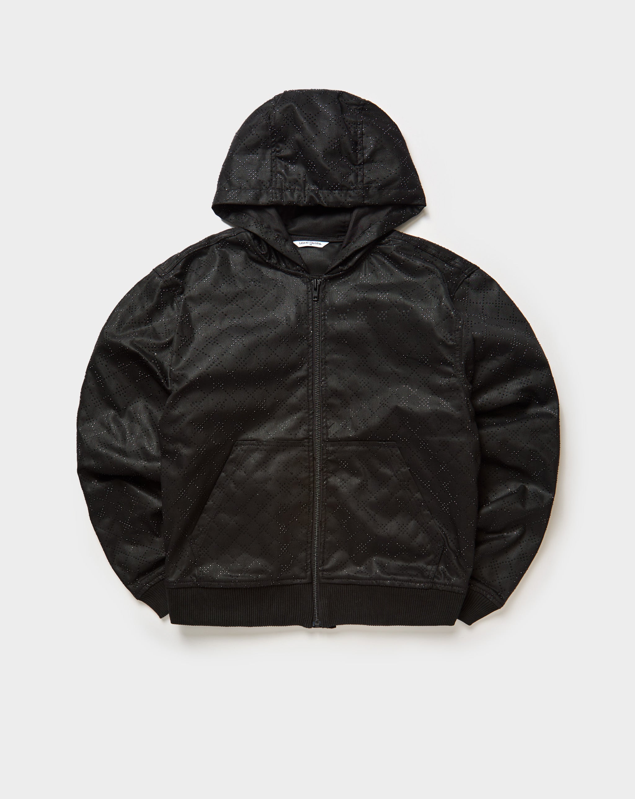 Liquid Crystal Pu Zip Up Hoodie
