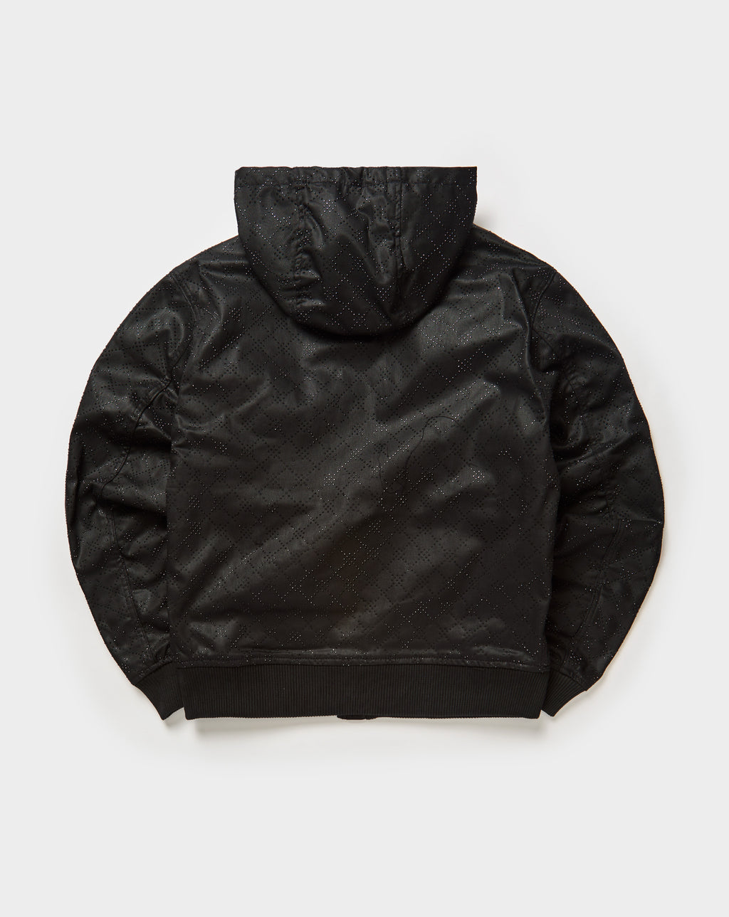Liquid Crystal Pu Zip Up Hoodie