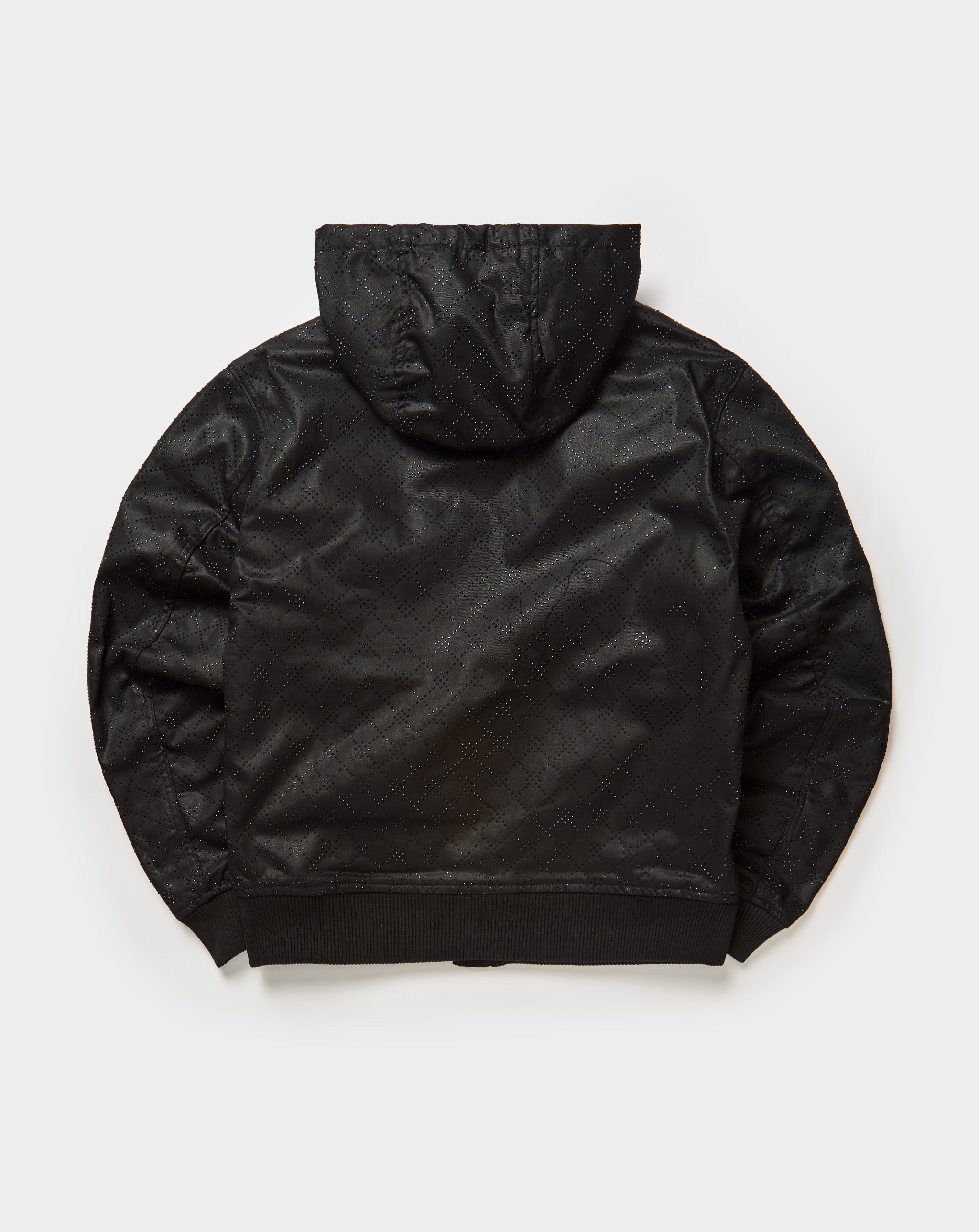 Liquid Crystal Pu Zip Up Hoodie