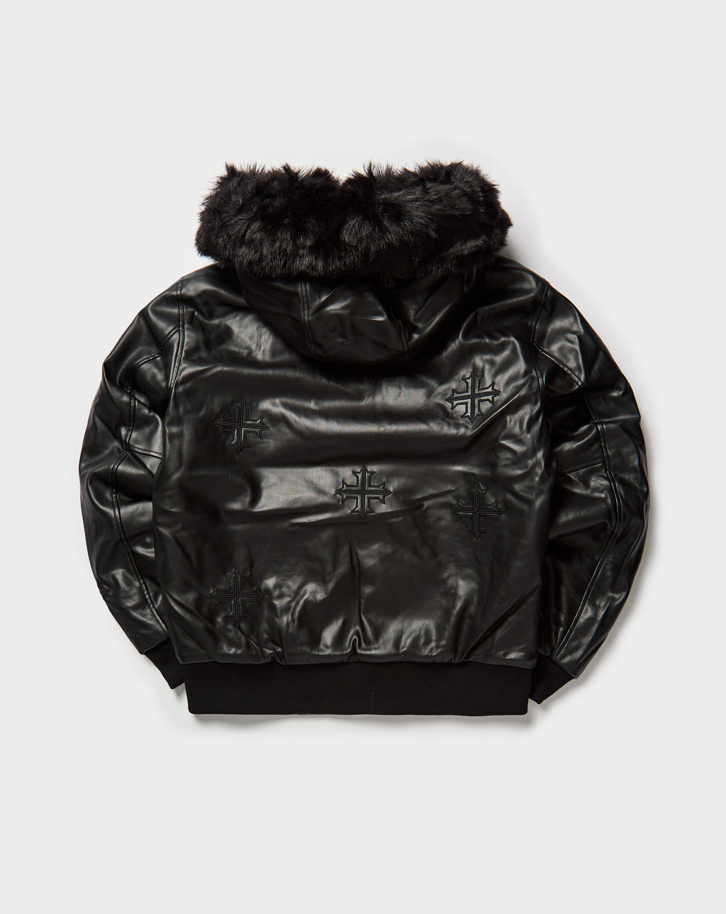 PU Bomber Fur Cross