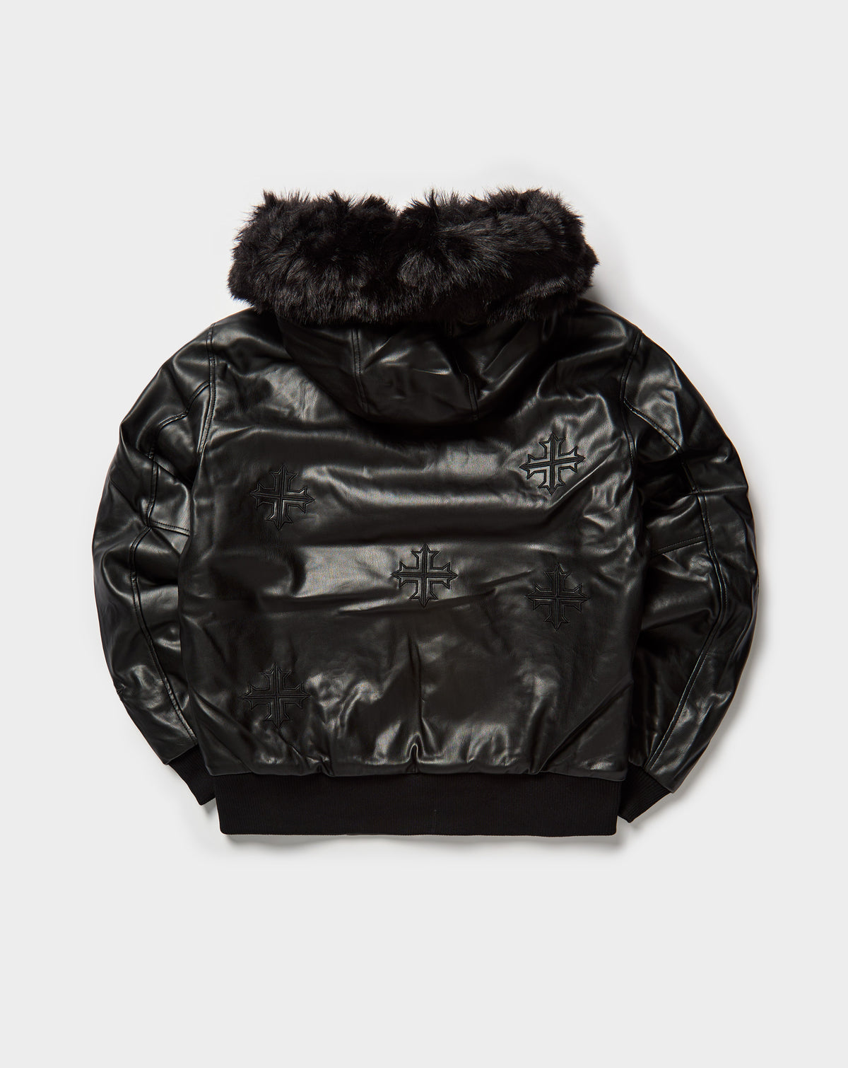 PU Bomber Fur Cross