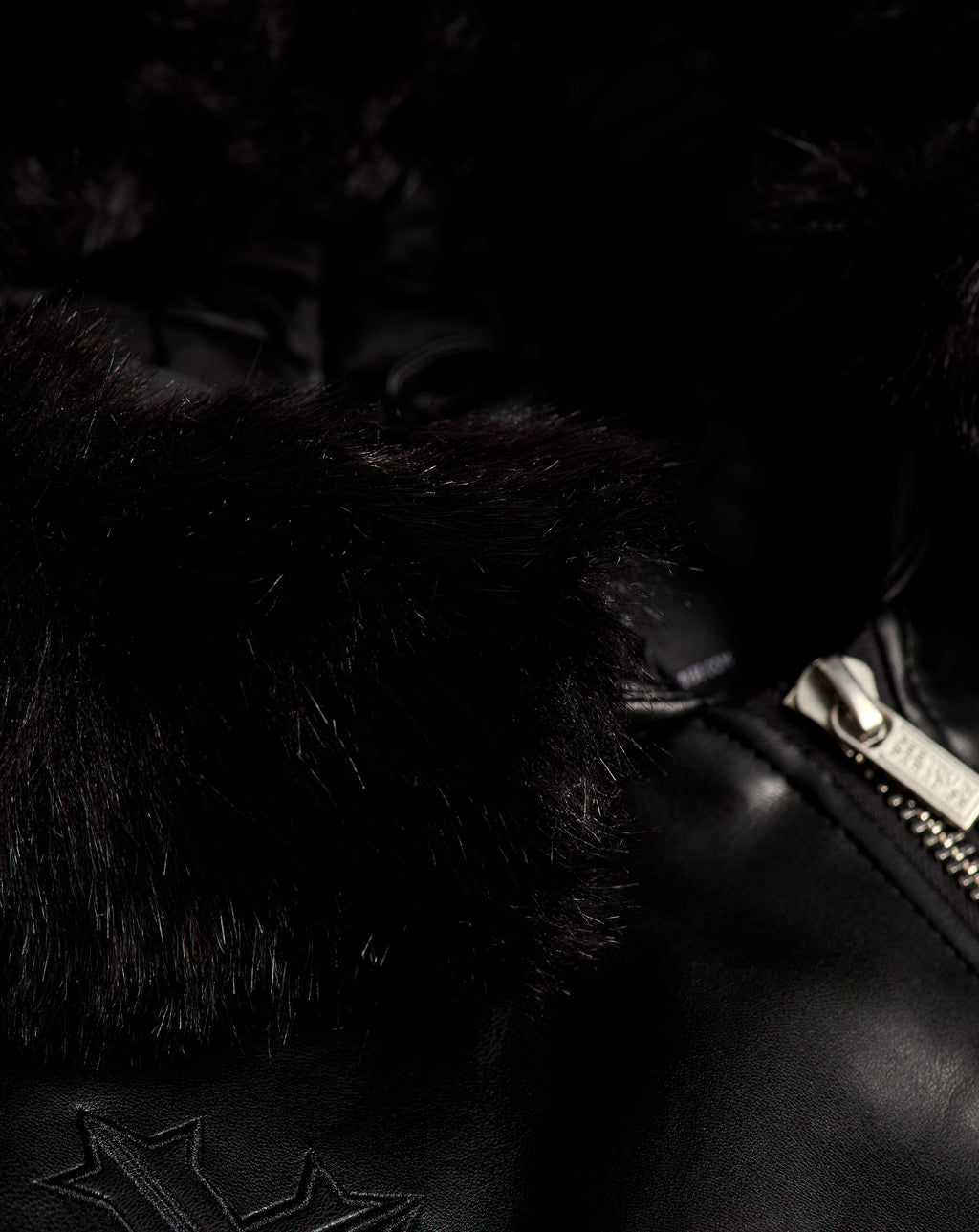 PU Bomber Fur Cross