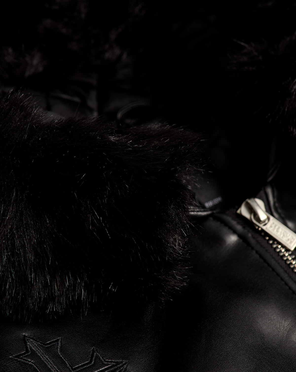 PU Bomber Fur Cross