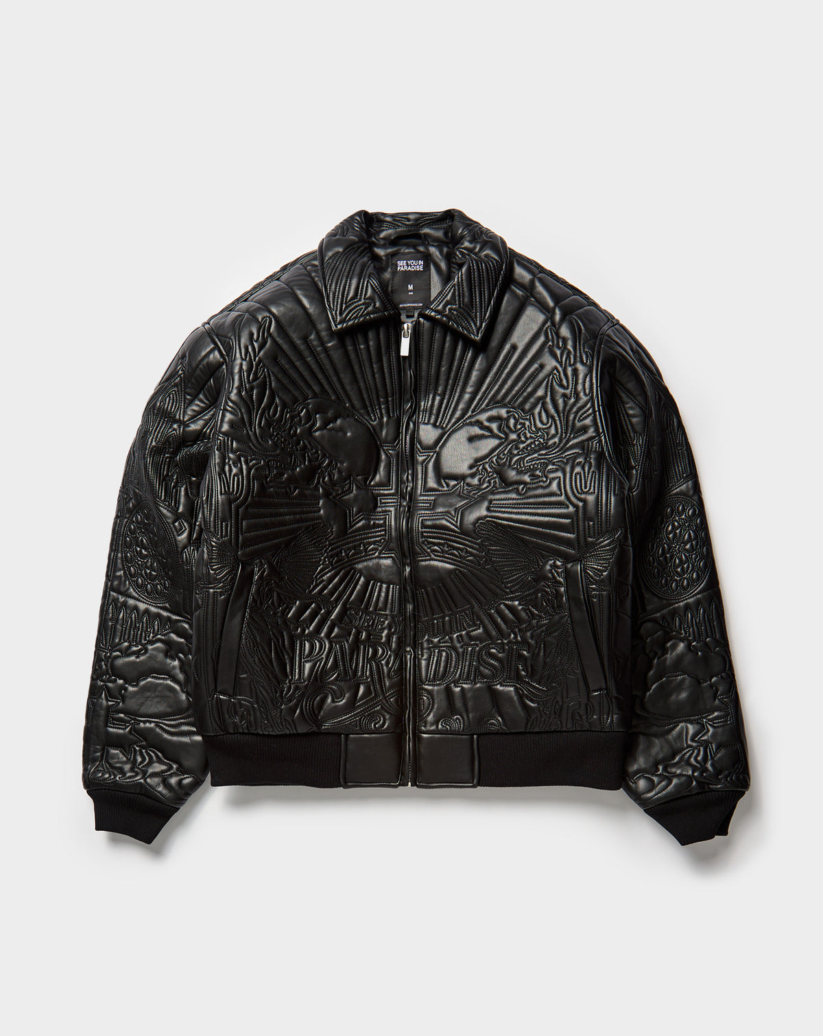 Embroidered PU Jacket