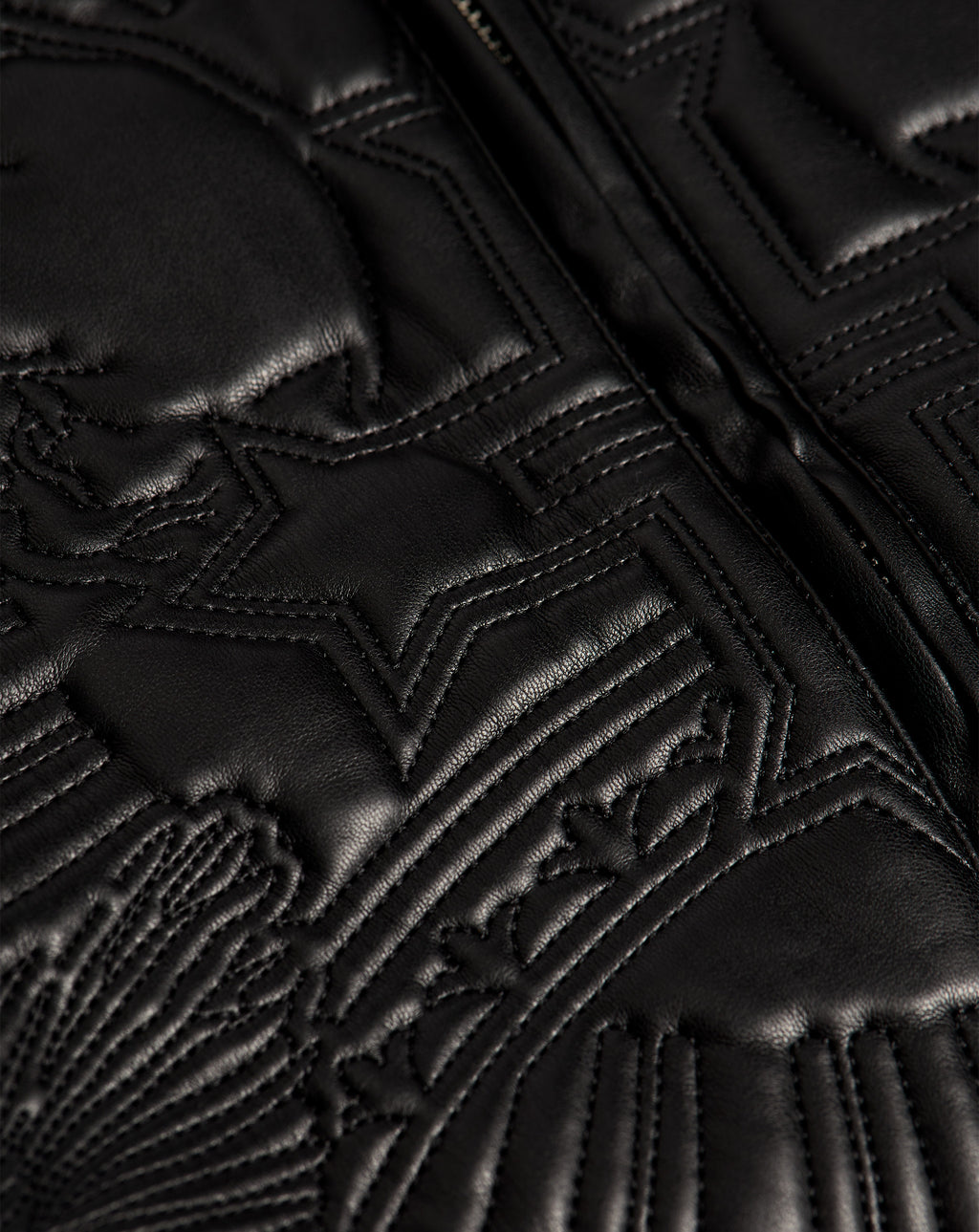 Embroidered PU Jacket