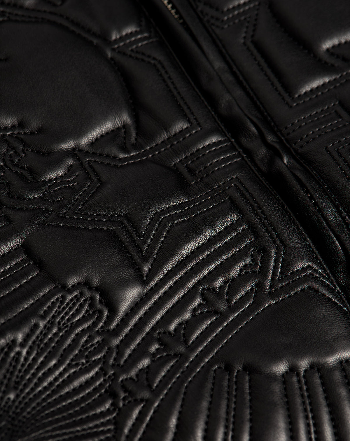 Embroidered PU Jacket