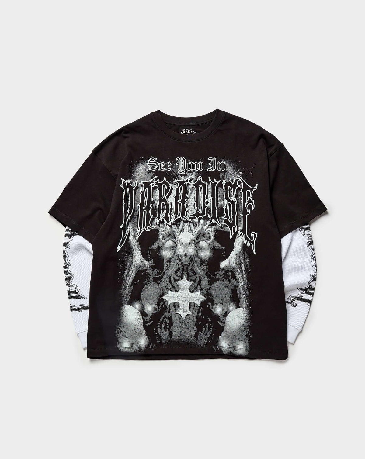 Jordan Craig Printed Longsleeve in Black