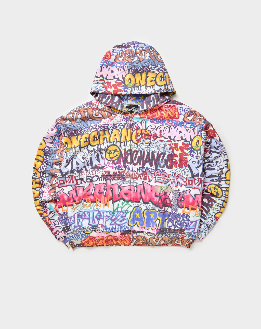 One Chance All Over Graffiti Zip Up. Underground Apparel. Rule of Next Streetwear.