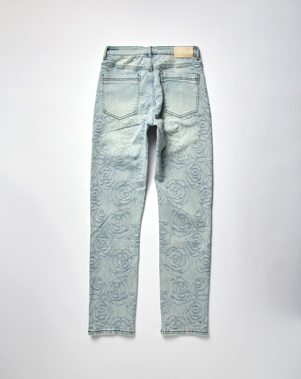Rosette Embroidered Jeans