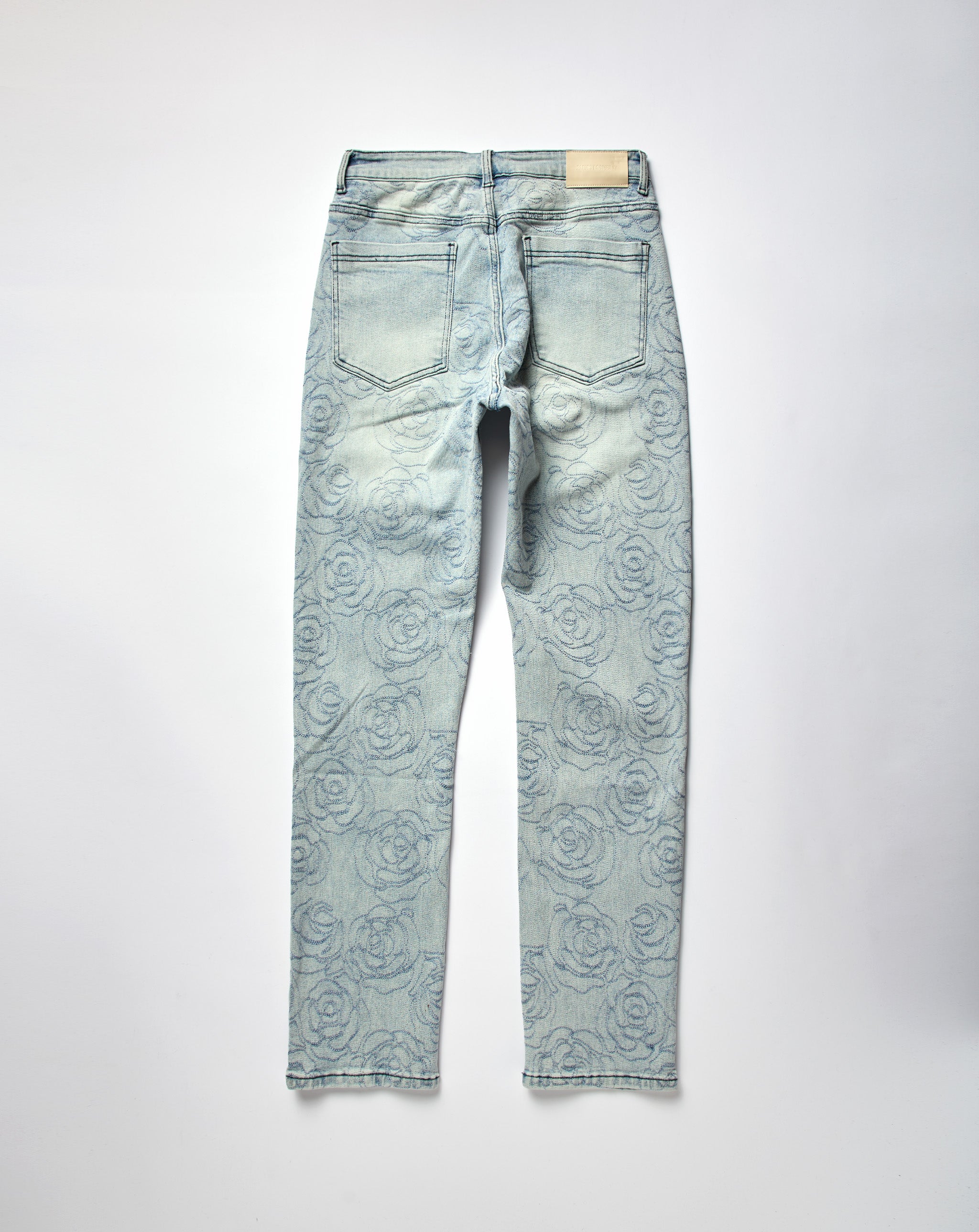Rosette Embroidered Jeans