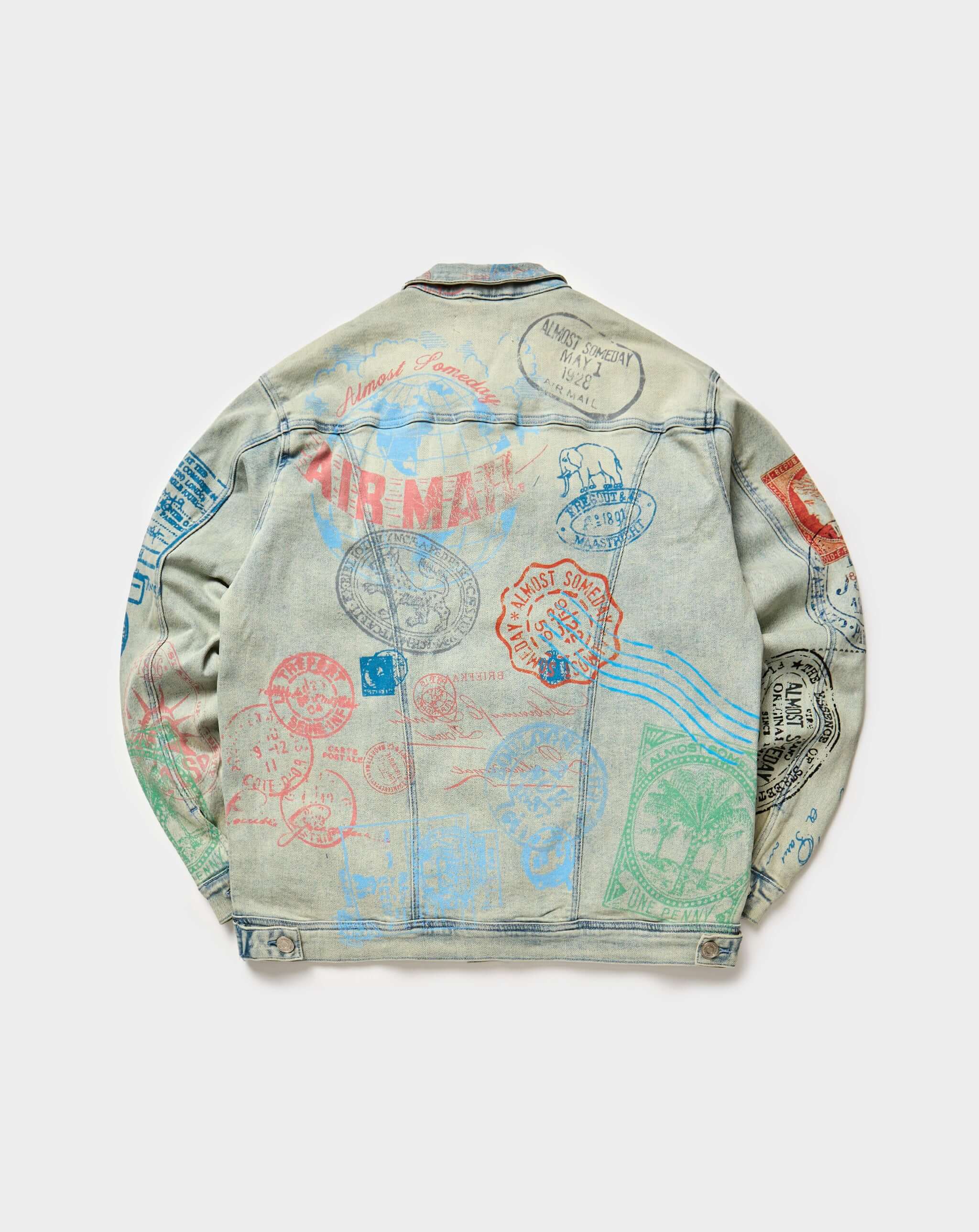 Almost Someday Postcard Denim Jacket. Underground Apparel. Rule of Next Streetwear.