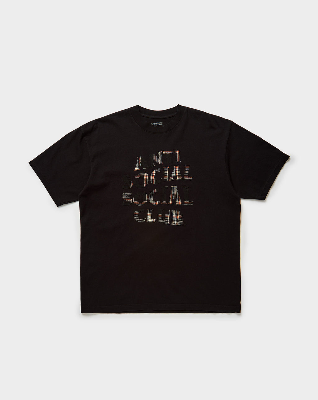 Anti Social Social Club Plaid Applique T-Shirt. Underground Apparel. Rule of Next Streetwear.