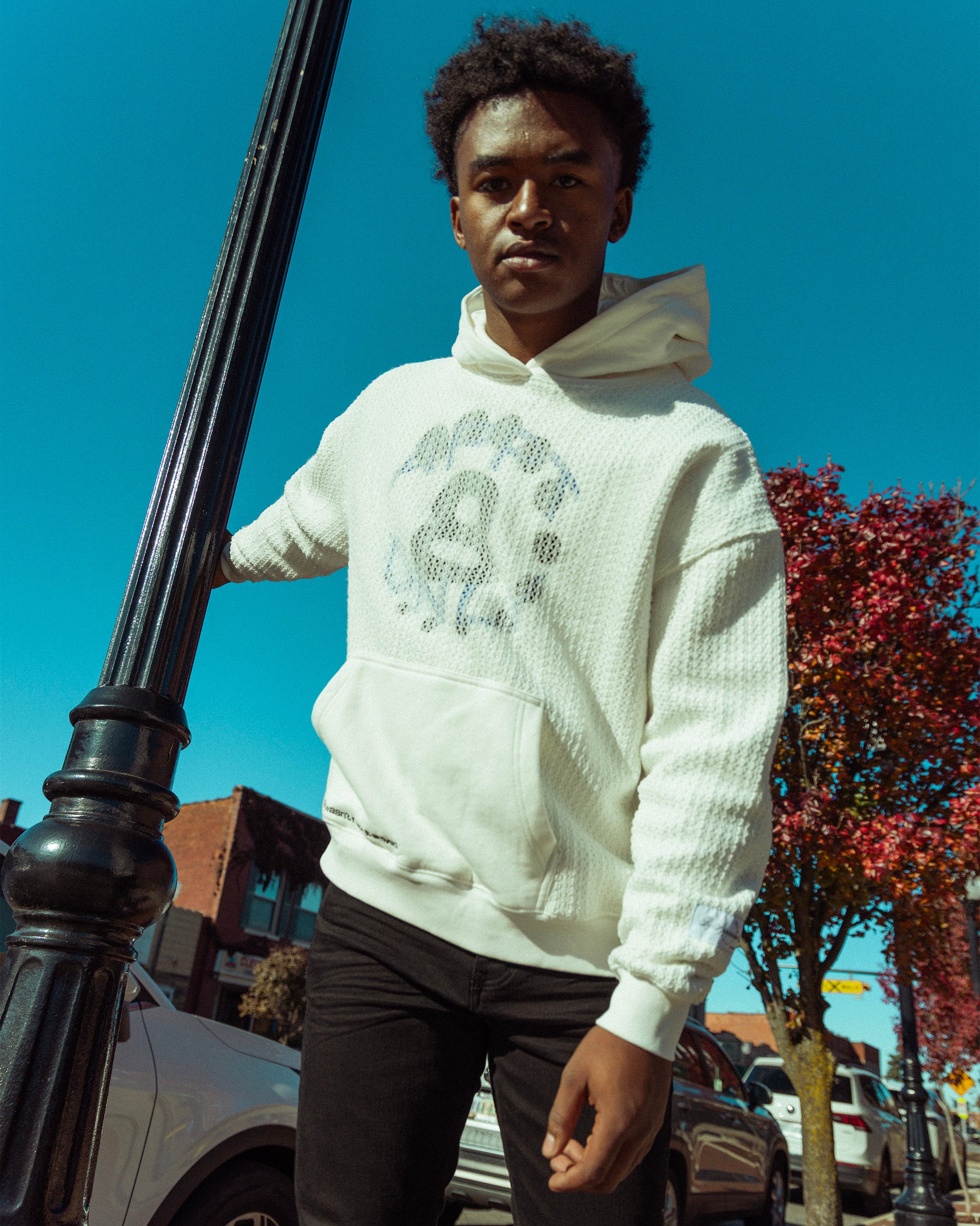 Dusk Knitted Overlay Hoodie