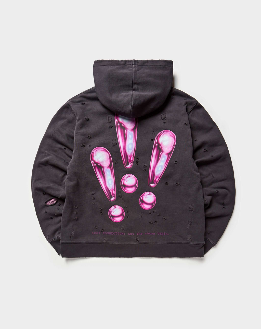 By Appointment Only Digital Dust Distressed Zip-Up Hoodie. Underground Apparel. Rule of Next Streetwear.