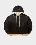 Contrast Reversible Zip-Up Hoodie