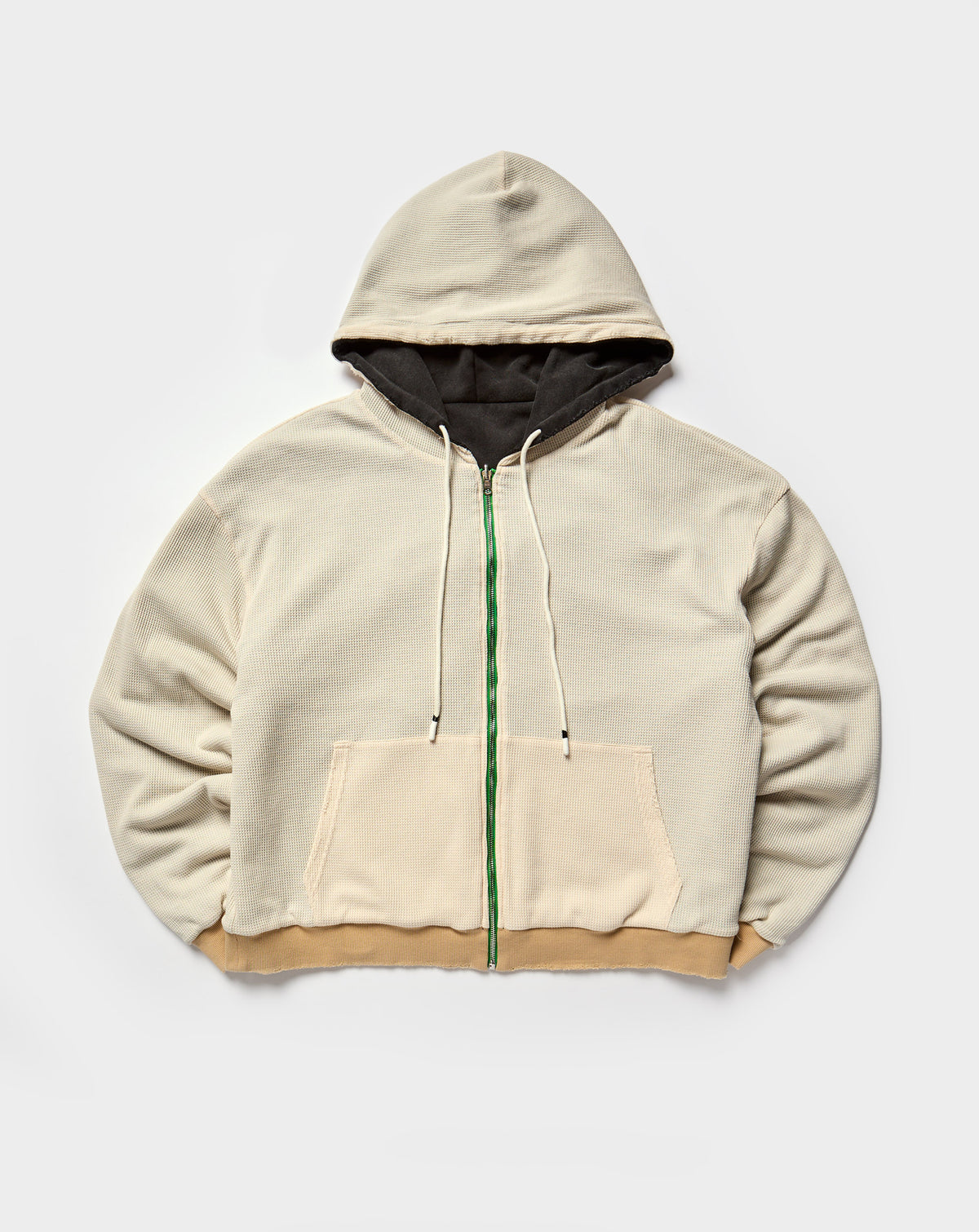 Contrast Reversible Zip-Up Hoodie