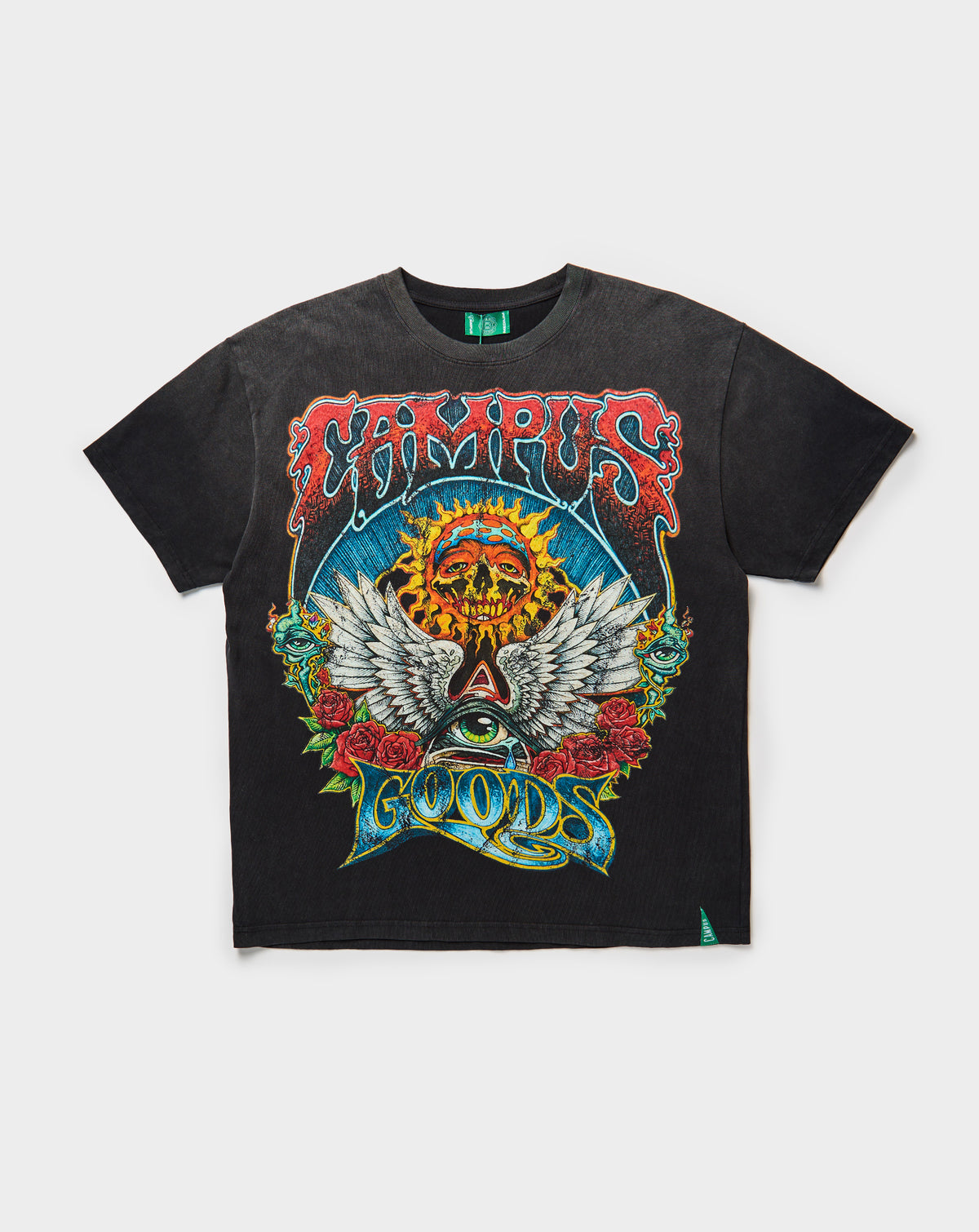 Campus Psychedelic T-Shirt in Black