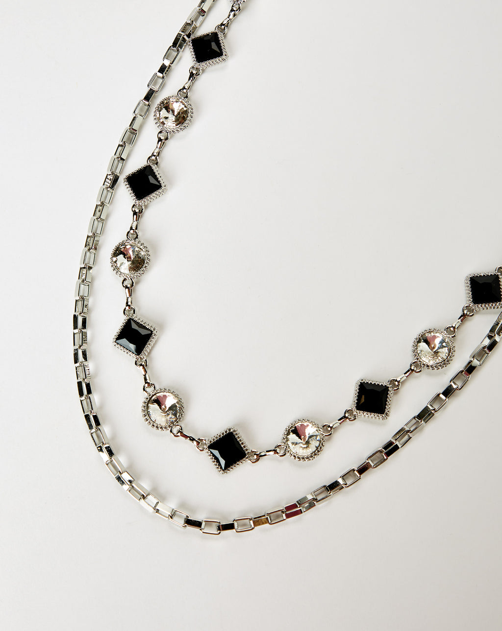 PRVT LBL Wallet Chain Black Clear Stone - Rule of Next Accessories