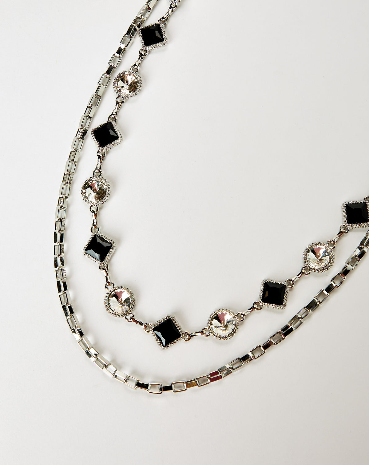 PRVT LBL Wallet Chain Black Clear Stone - Rule of Next Accessories