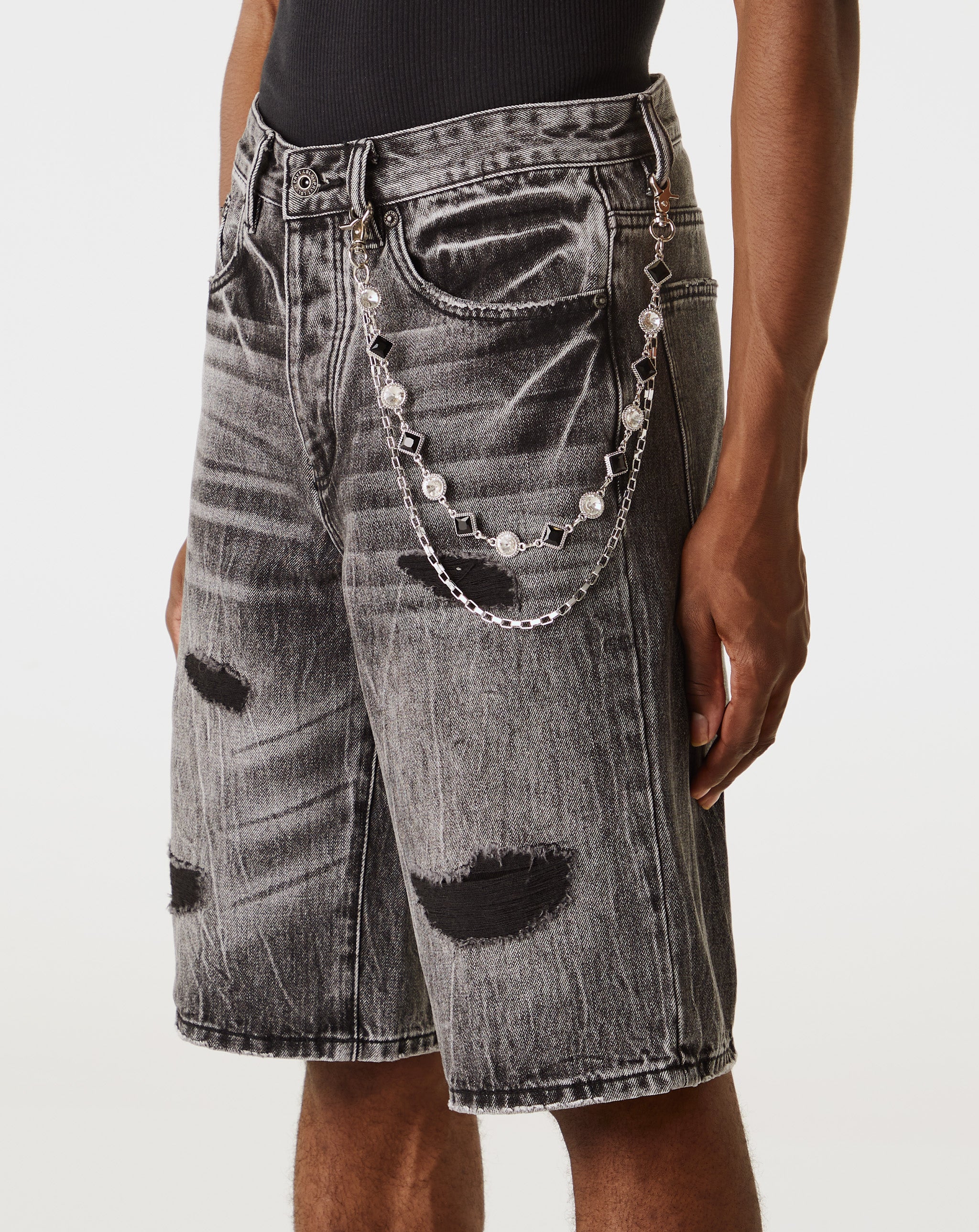 PRVT LBL Wallet Chain Black Clear Stone - Rule of Next Accessories