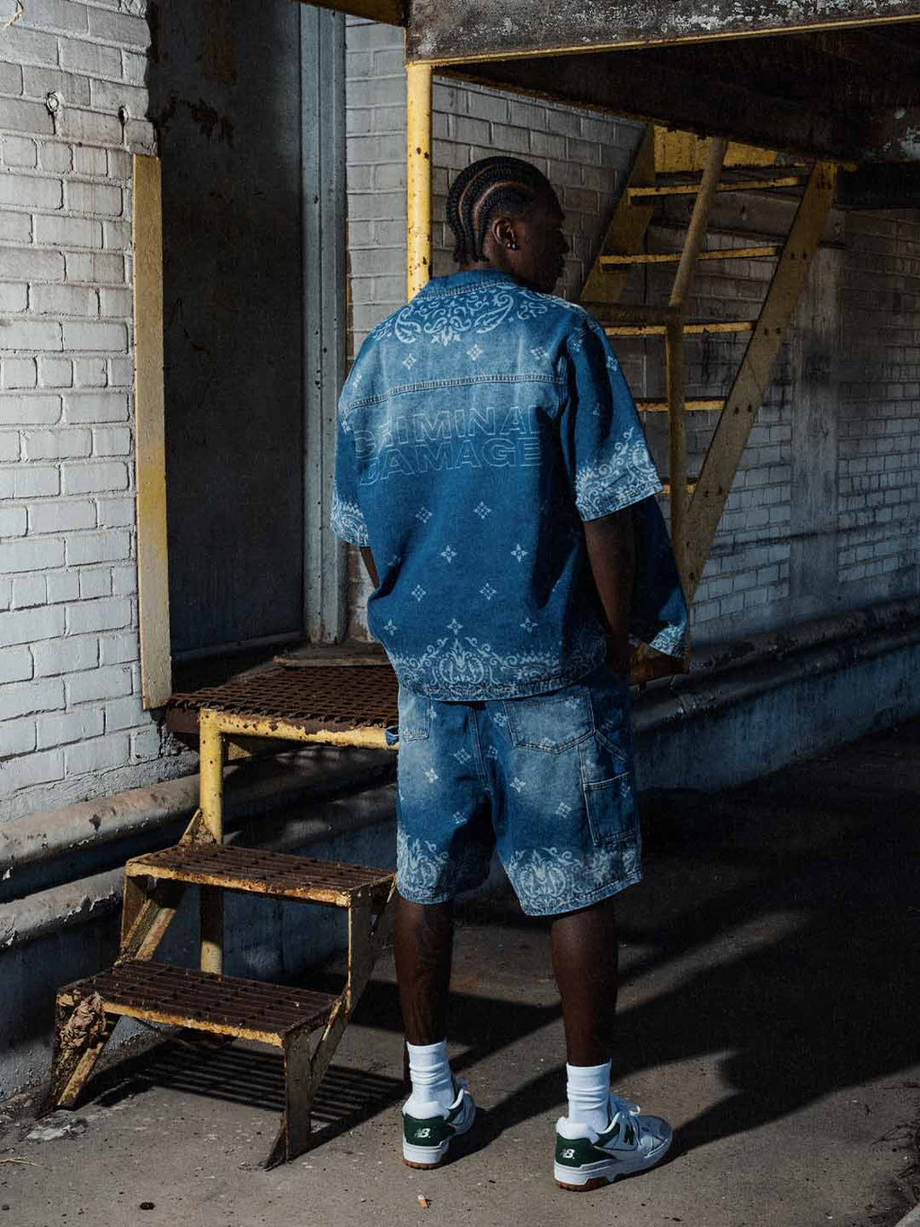 Criminal Damage Laser Print Denim Shirt. Underground Apparel. Rule of Next Streetwear.