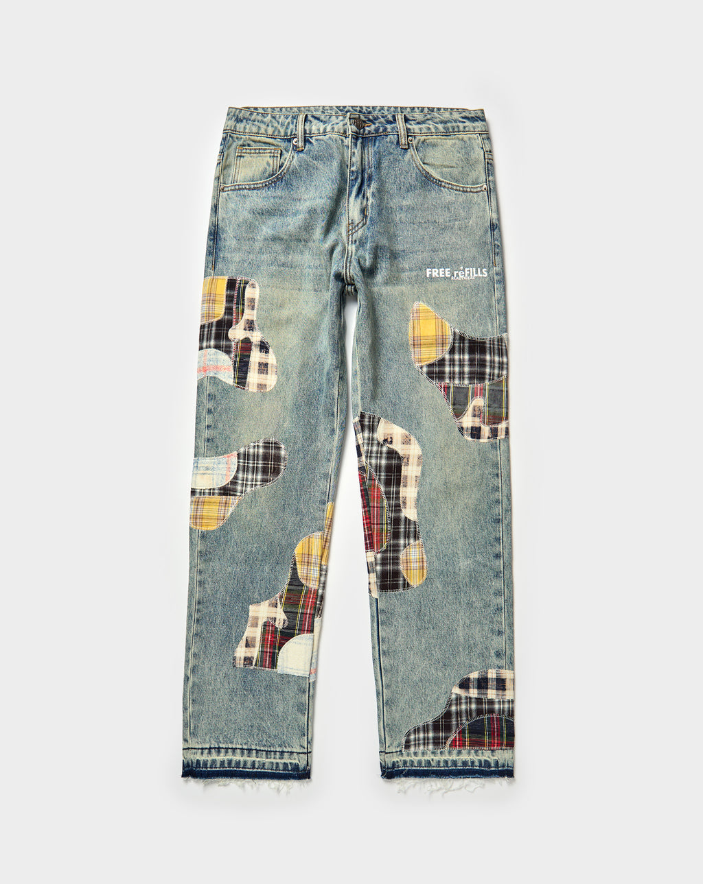 Clashing Flannel Denim