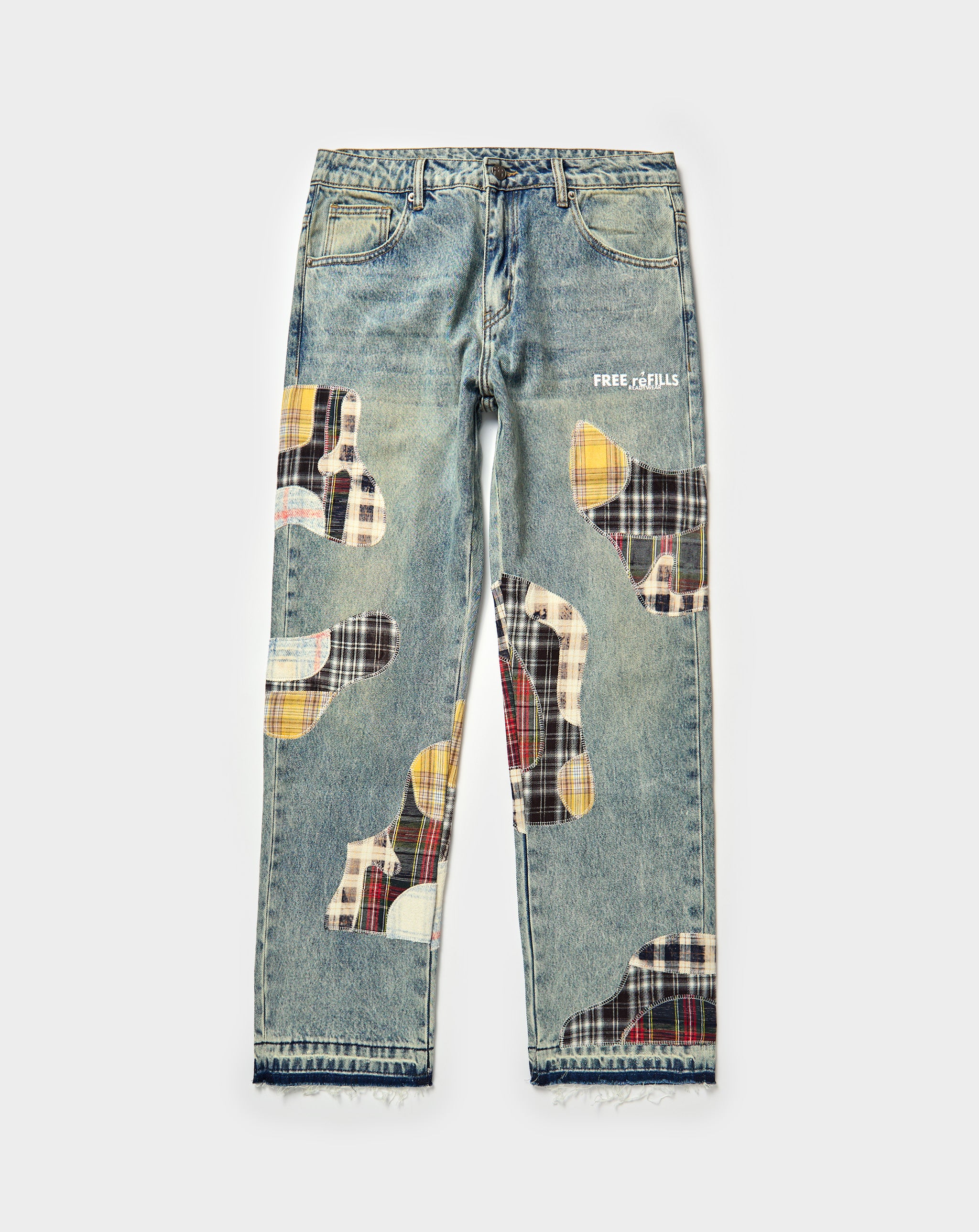 Clashing Flannel Denim