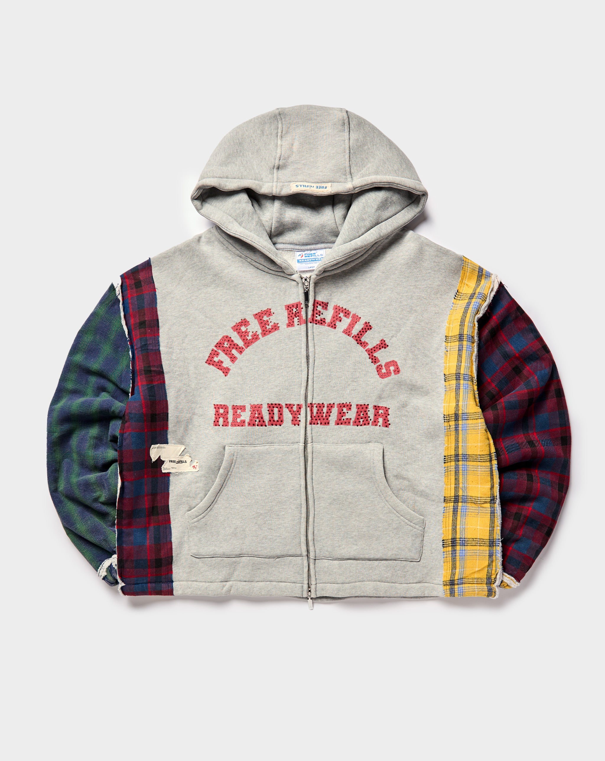 Multi Flannel Hoodie