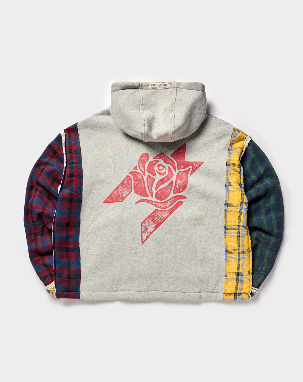 Multi Flannel Hoodie