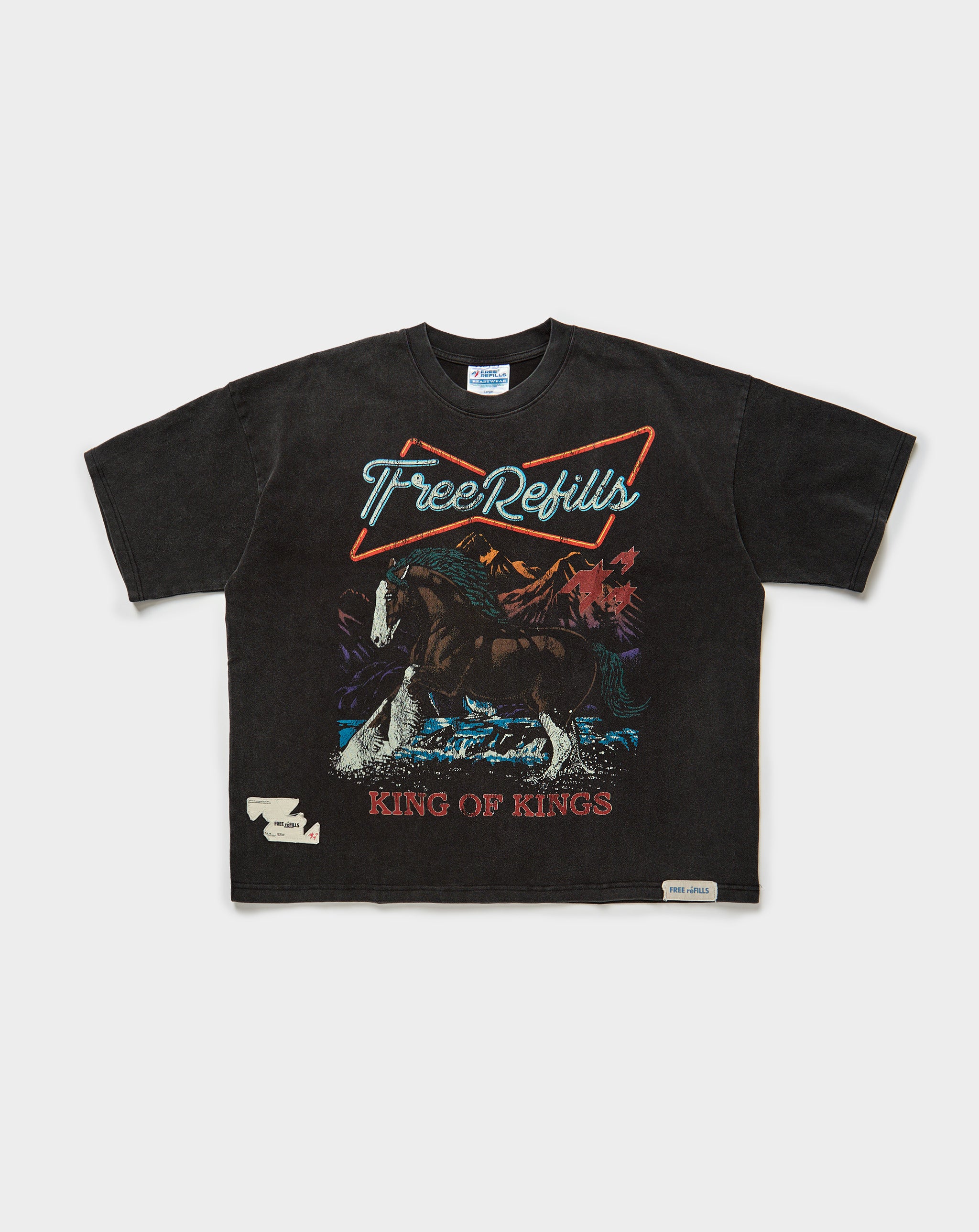 Free Refills Kings T-Shirt Vintage Grey. Underground Apparel. Rule of Next Streetwear.