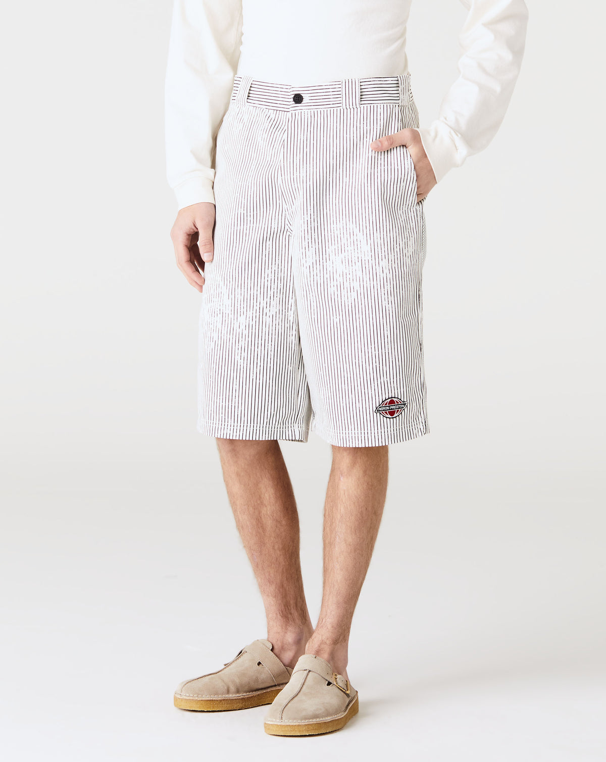 Heron Preston Striped Canvas Shorts - Rule of Next Apparel