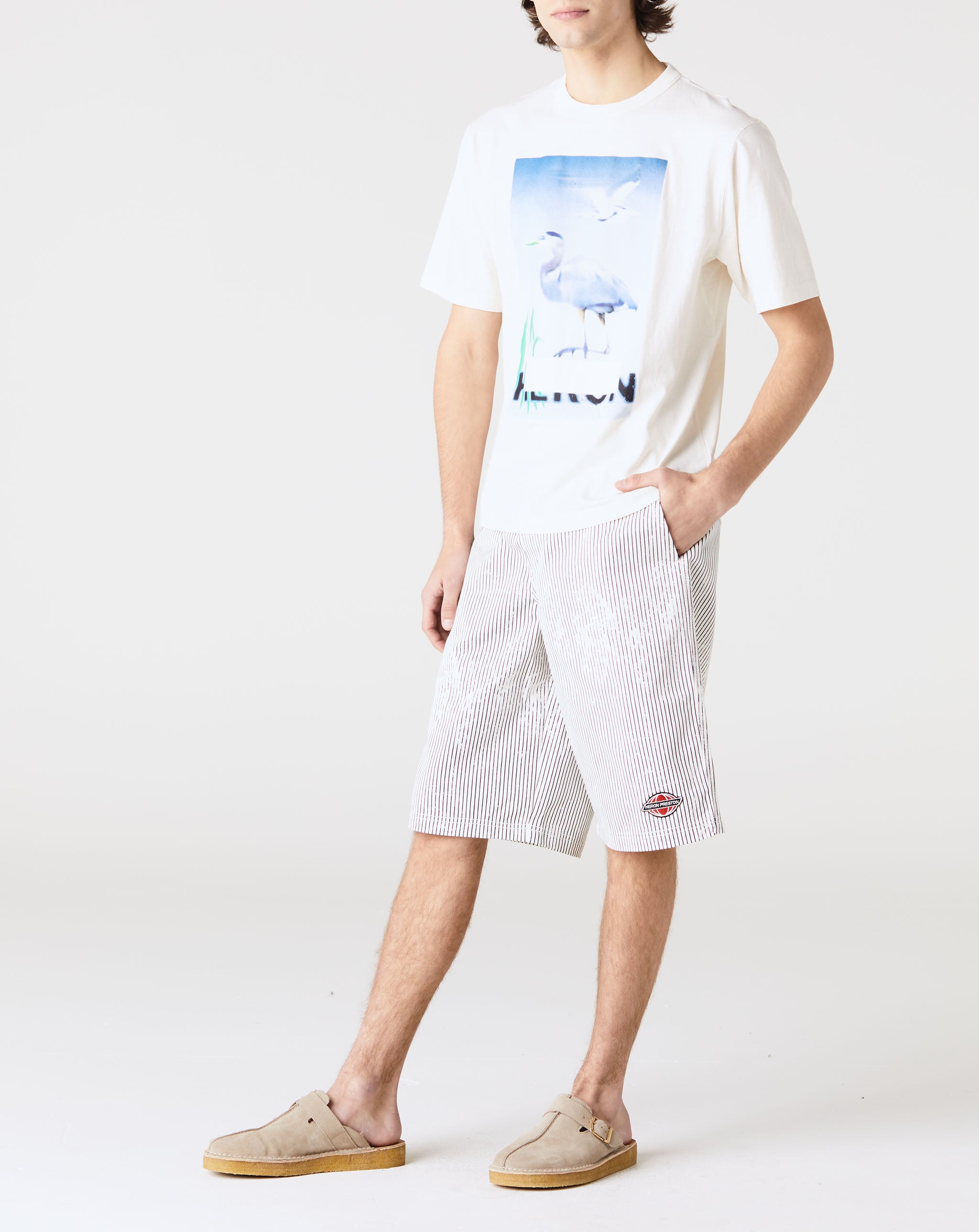 Heron Preston Striped Canvas Shorts - Rule of Next Apparel