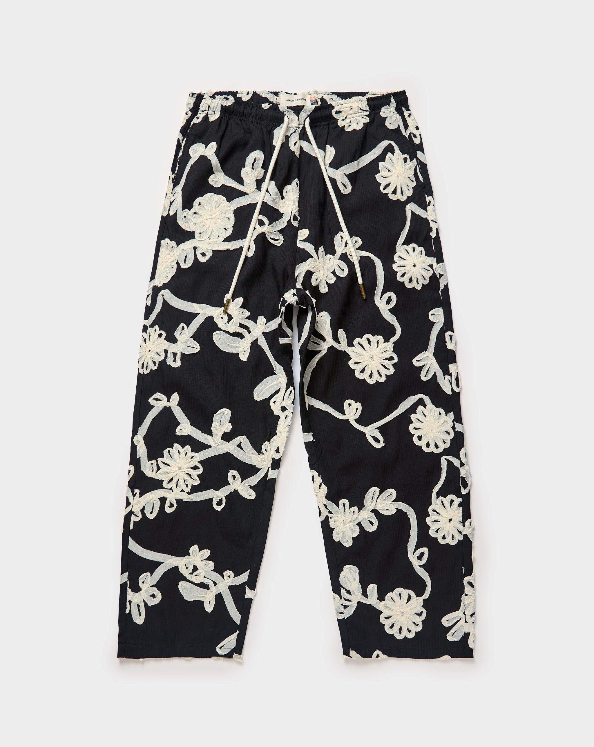 Floral Ribbon Ankle Pants