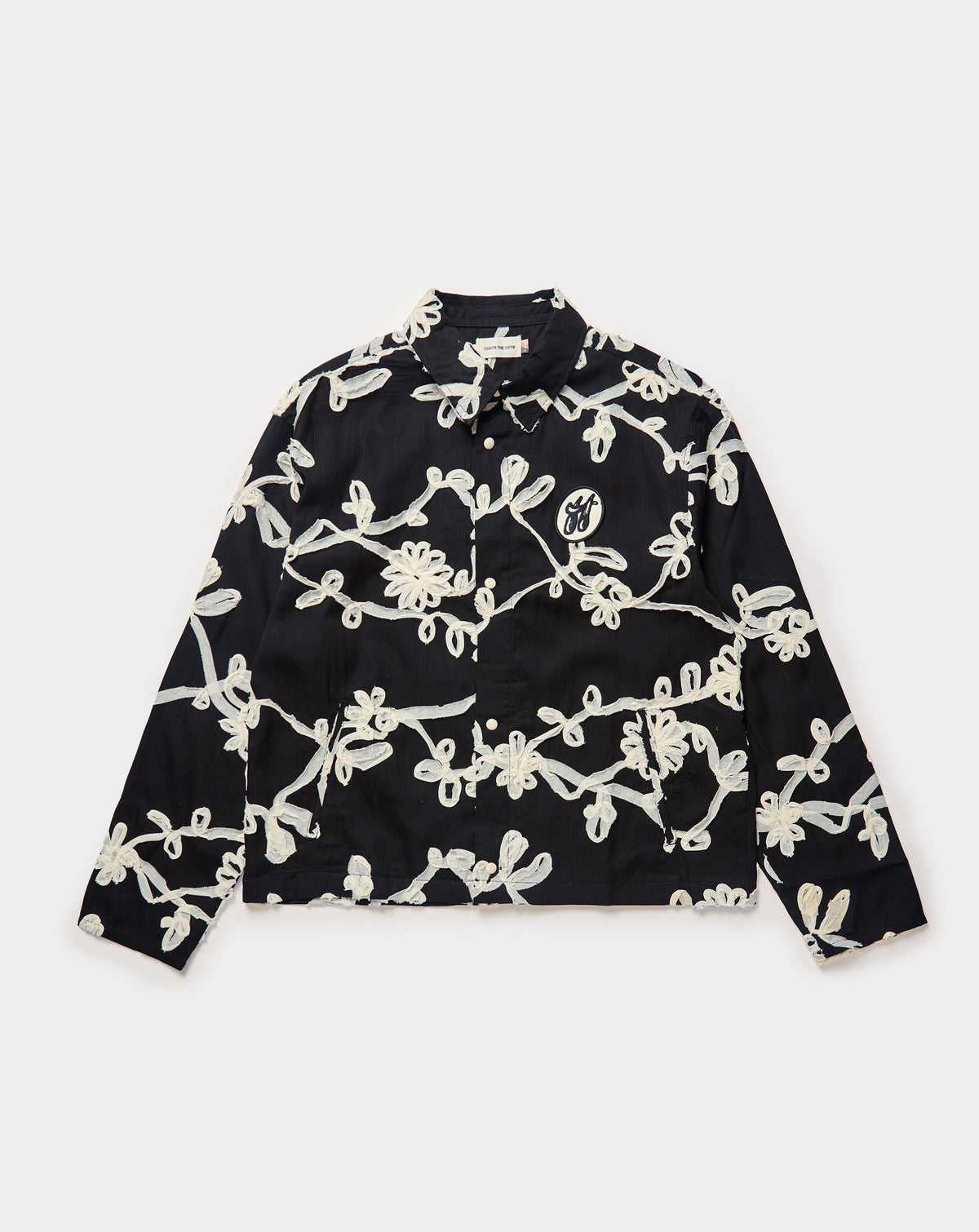 Floral Ribbon Button Up