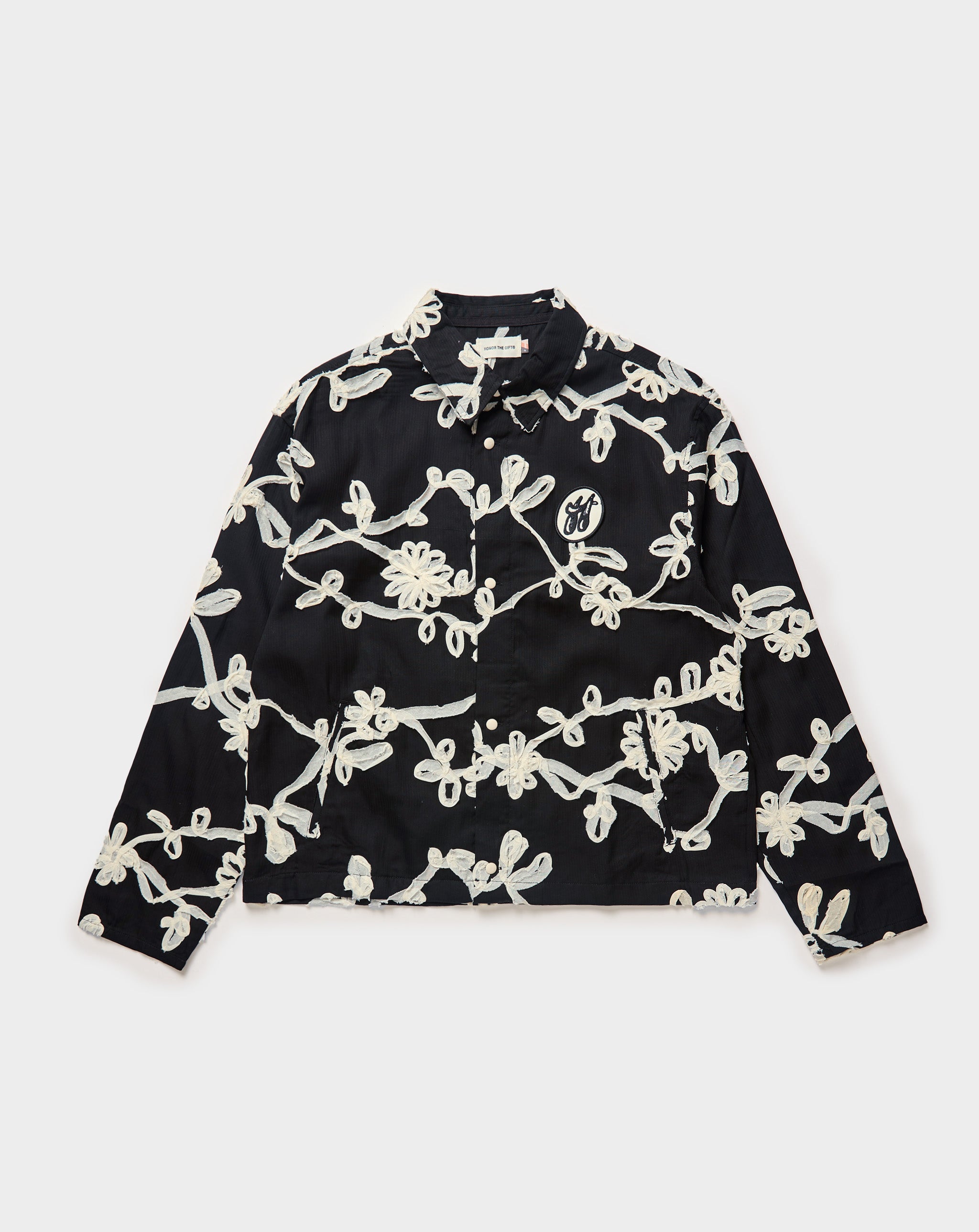 Floral Ribbon Button Up