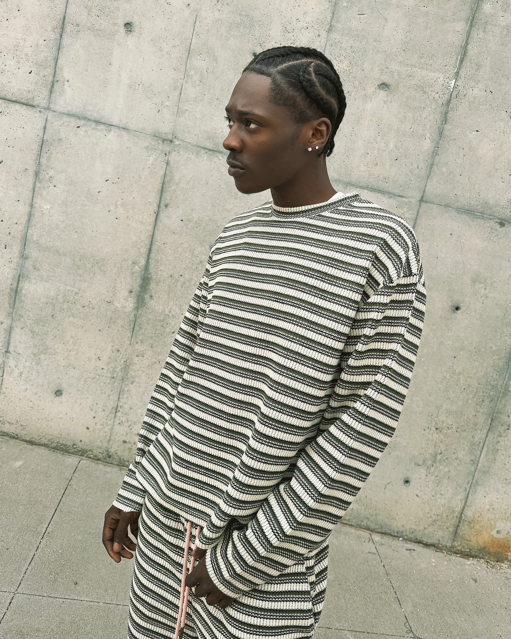 Speak Striped Crewneck