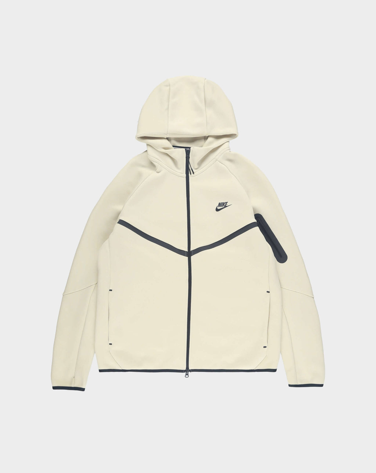 Nike Tech Fleece Full-Zip Windrunner Hoodie in Light Khaki / Black