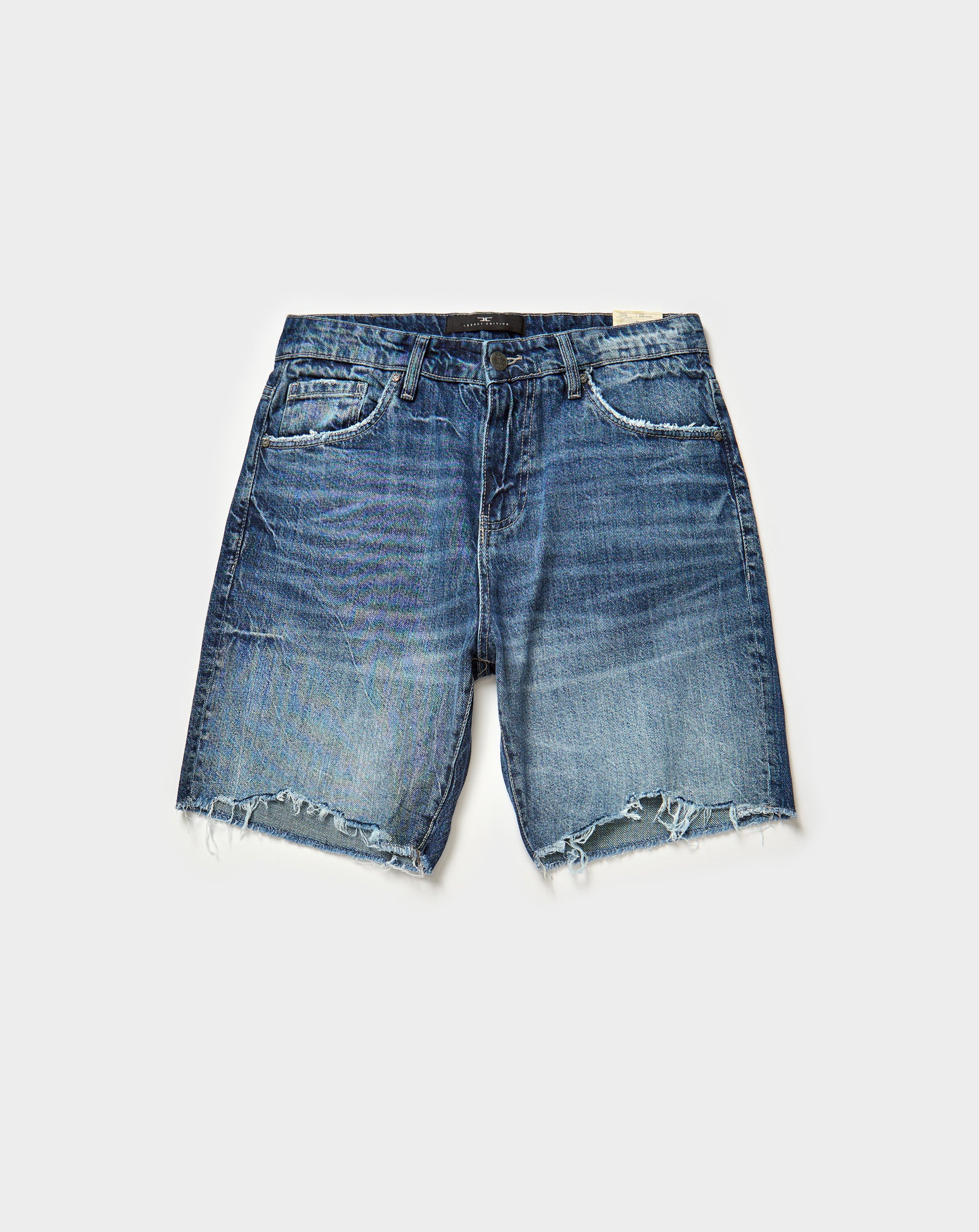 Washed Denim Shorts